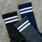 gustin usa merino wool gym sock 3 pack (black, grey, navy)