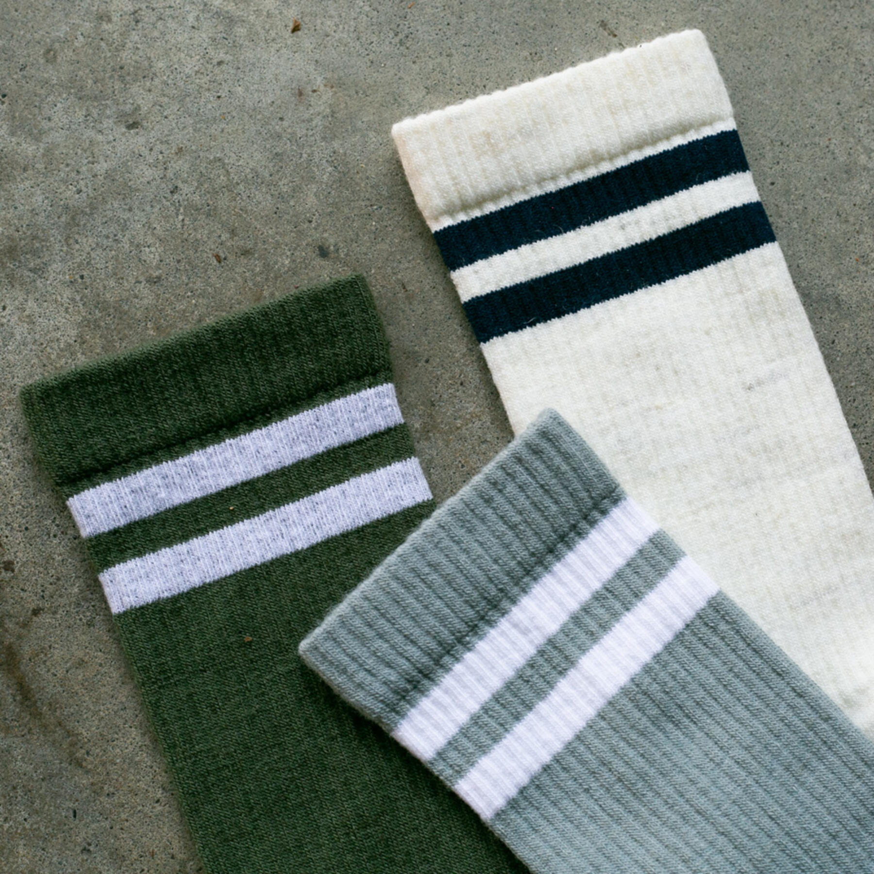 gustin usa merino wool gym sock 3 pack (army, stone, natural)
