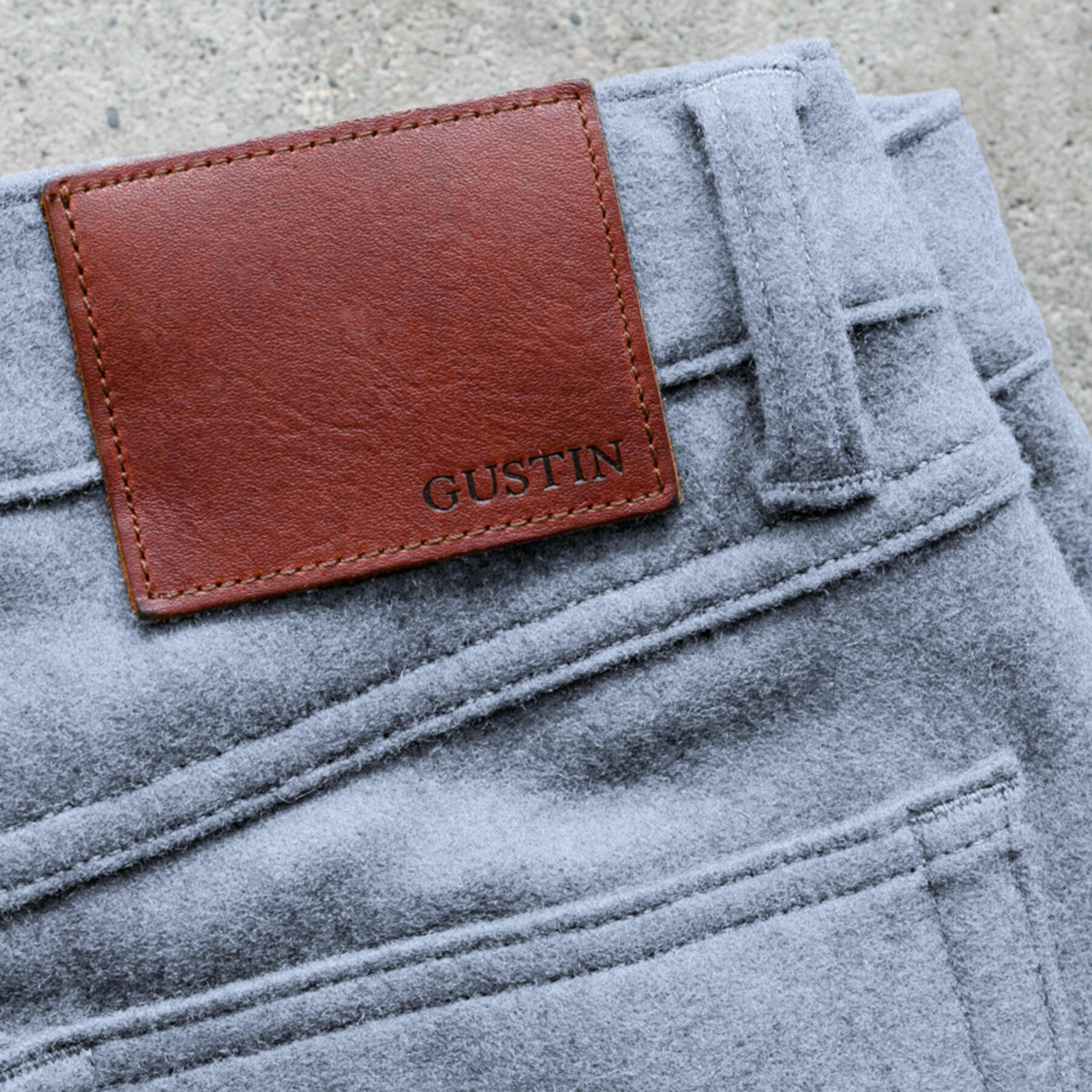 gustin #234 lambswool 5 pocket - heather grey