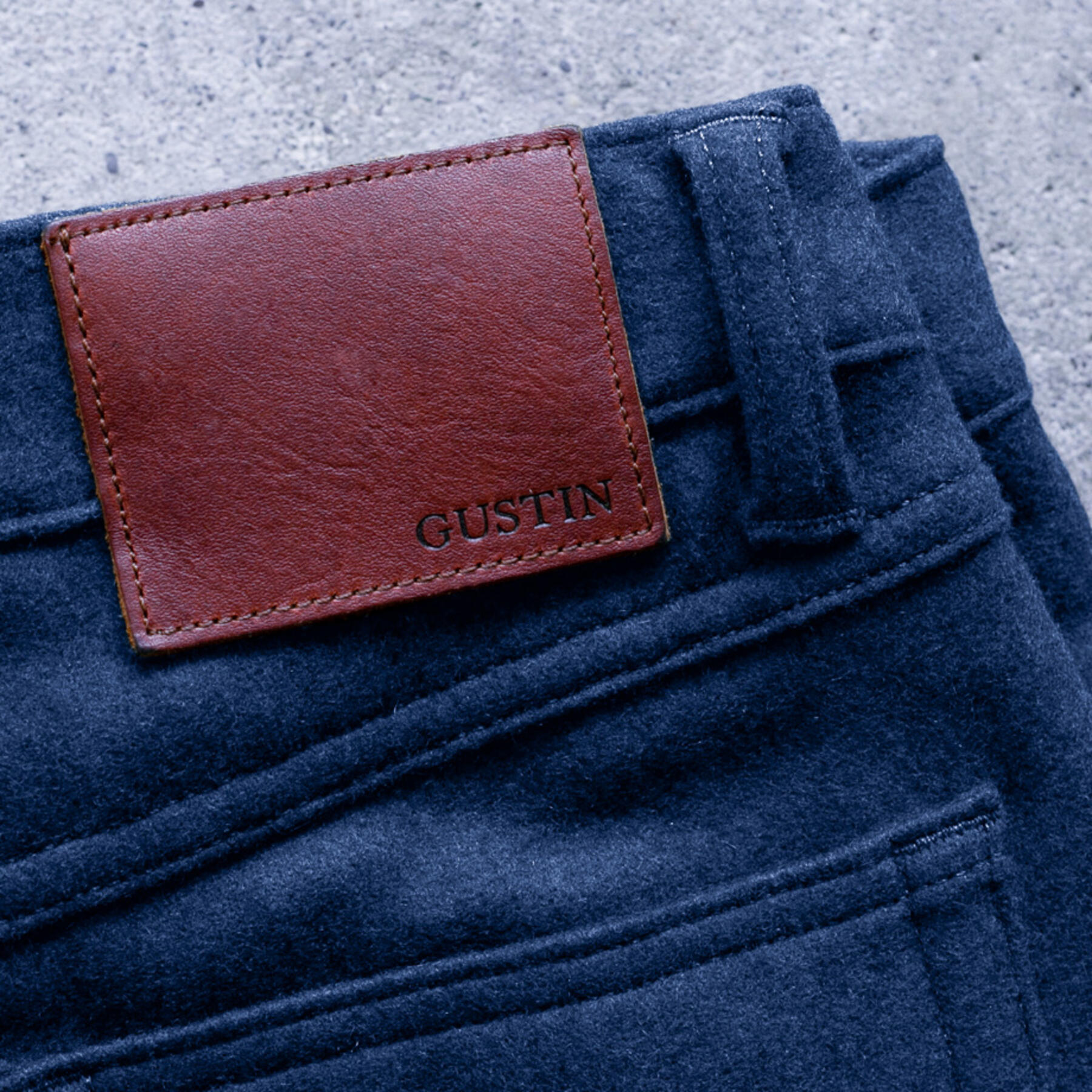 gustin #233 lambswool 5 pocket - navy