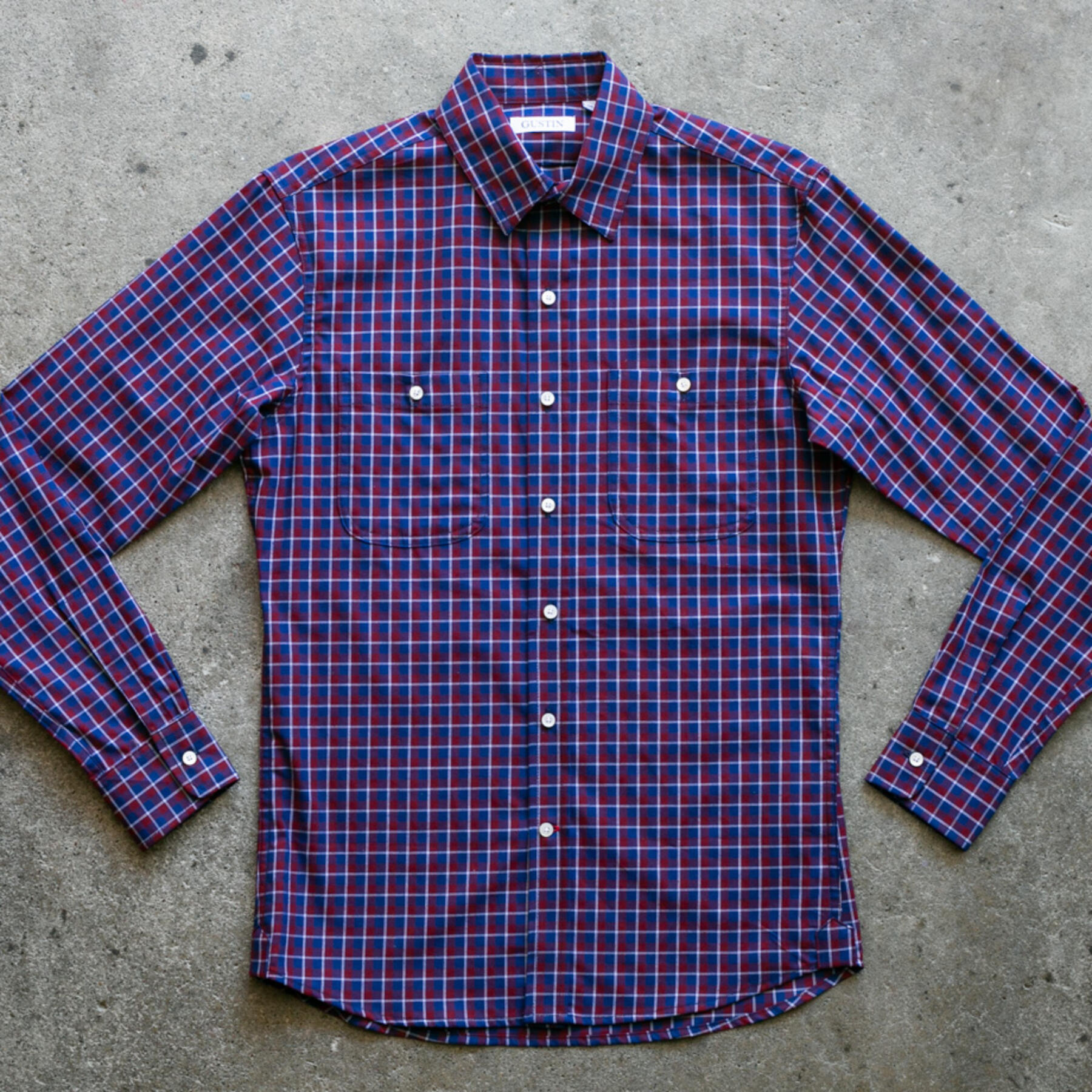 gustin #1035 military tartan - red navy