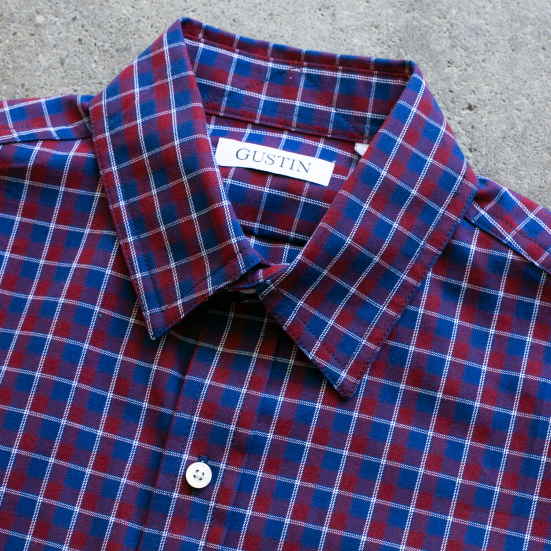 gustin #1035 military tartan - red navy