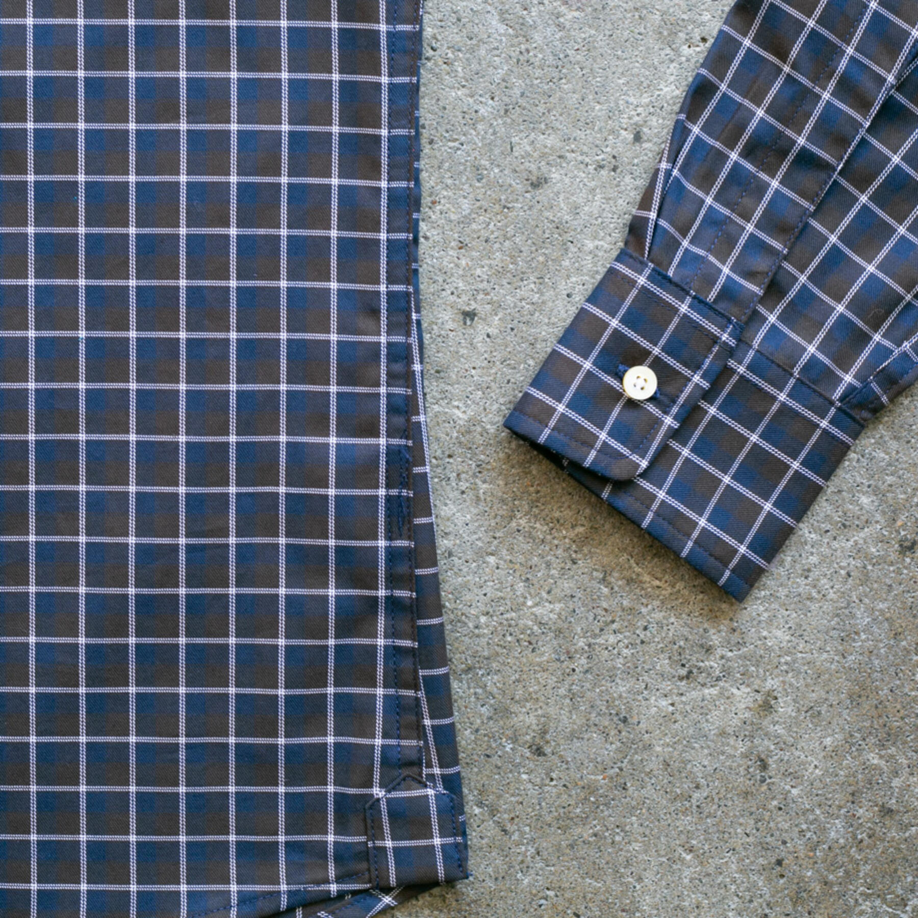 gustin #1034 military tartan - brown navy