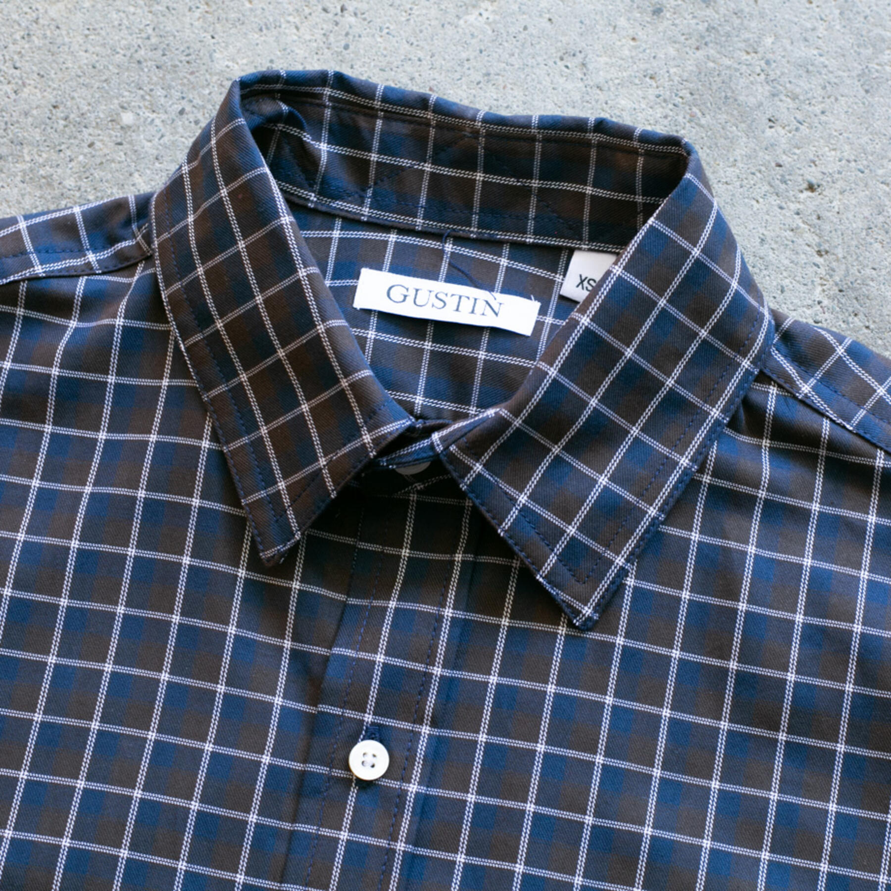 gustin #1034 military tartan - brown navy