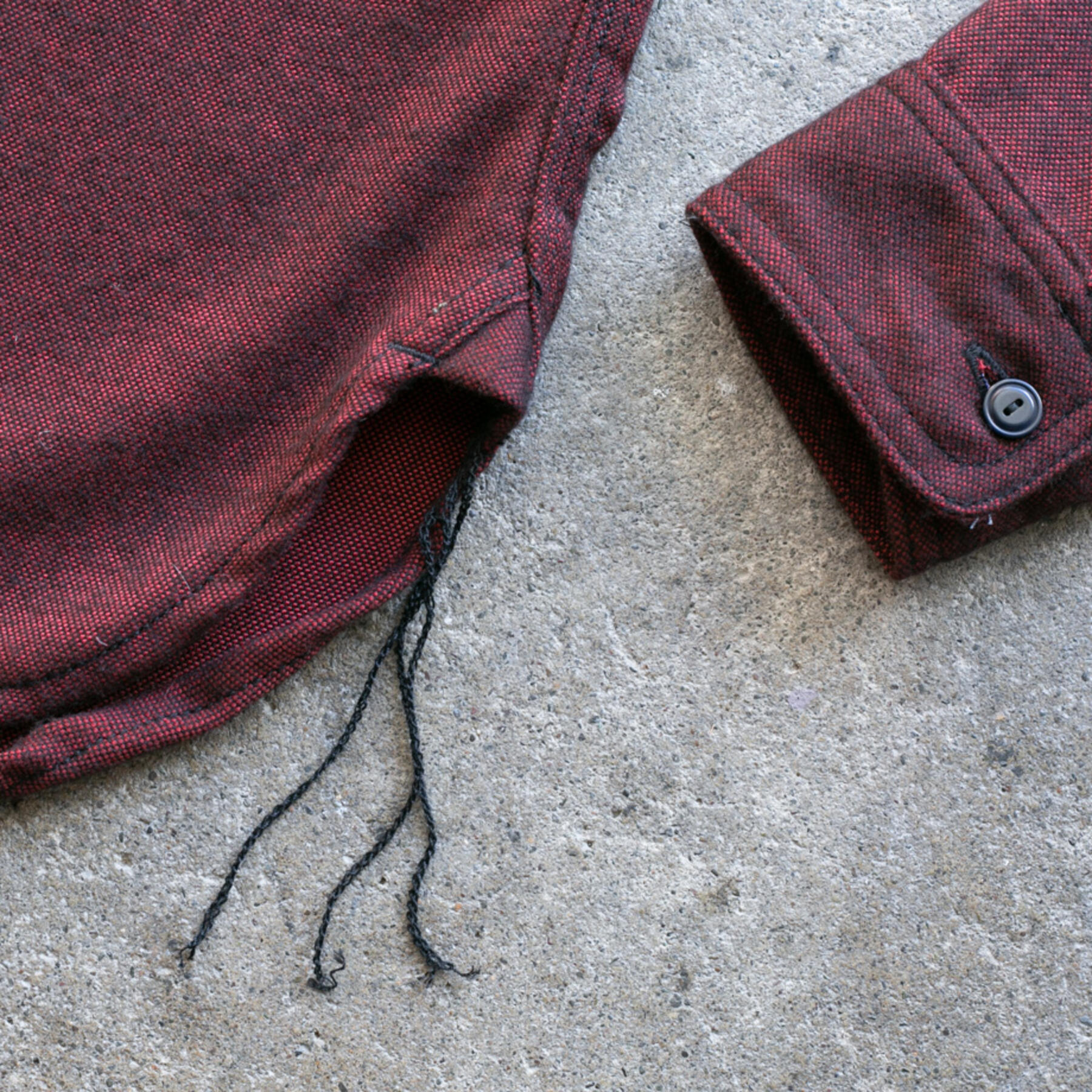 gustin #123 seawool workshirt - oxblood