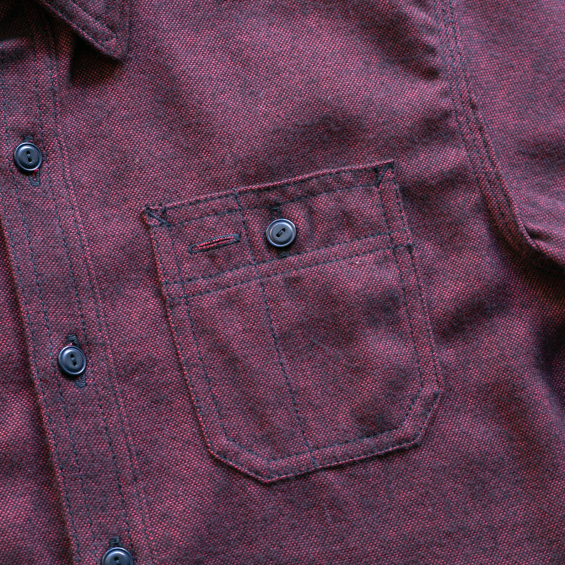 gustin #123 seawool workshirt - oxblood