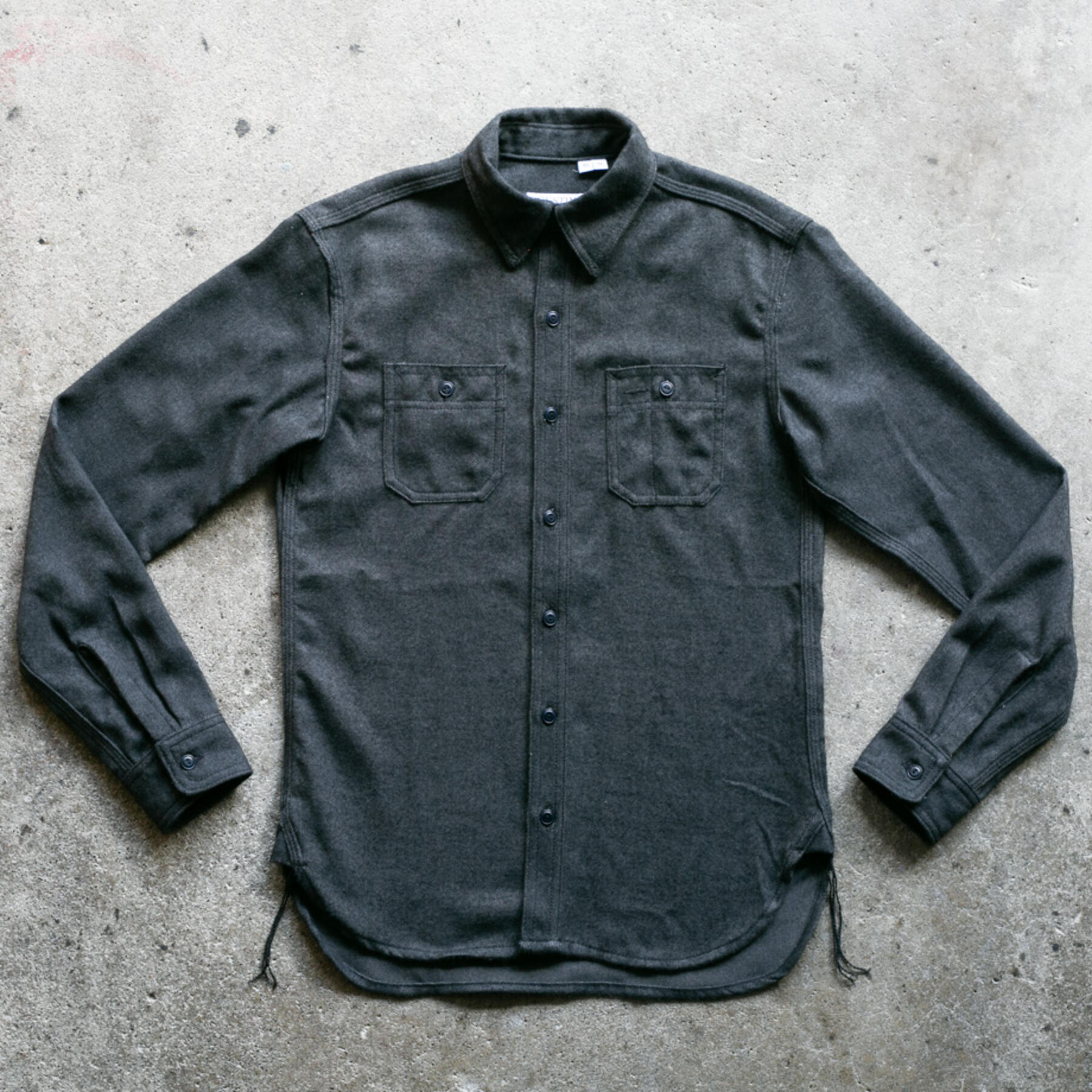 gustin #124 seawool workshirt - coal