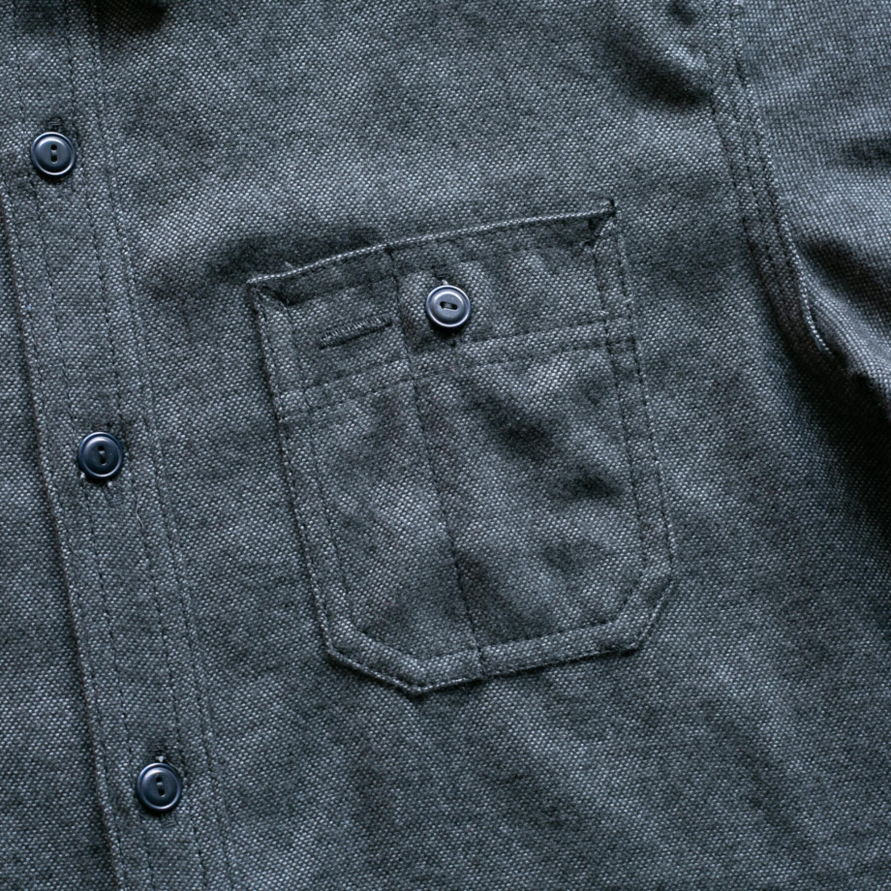 gustin #124 seawool workshirt - coal