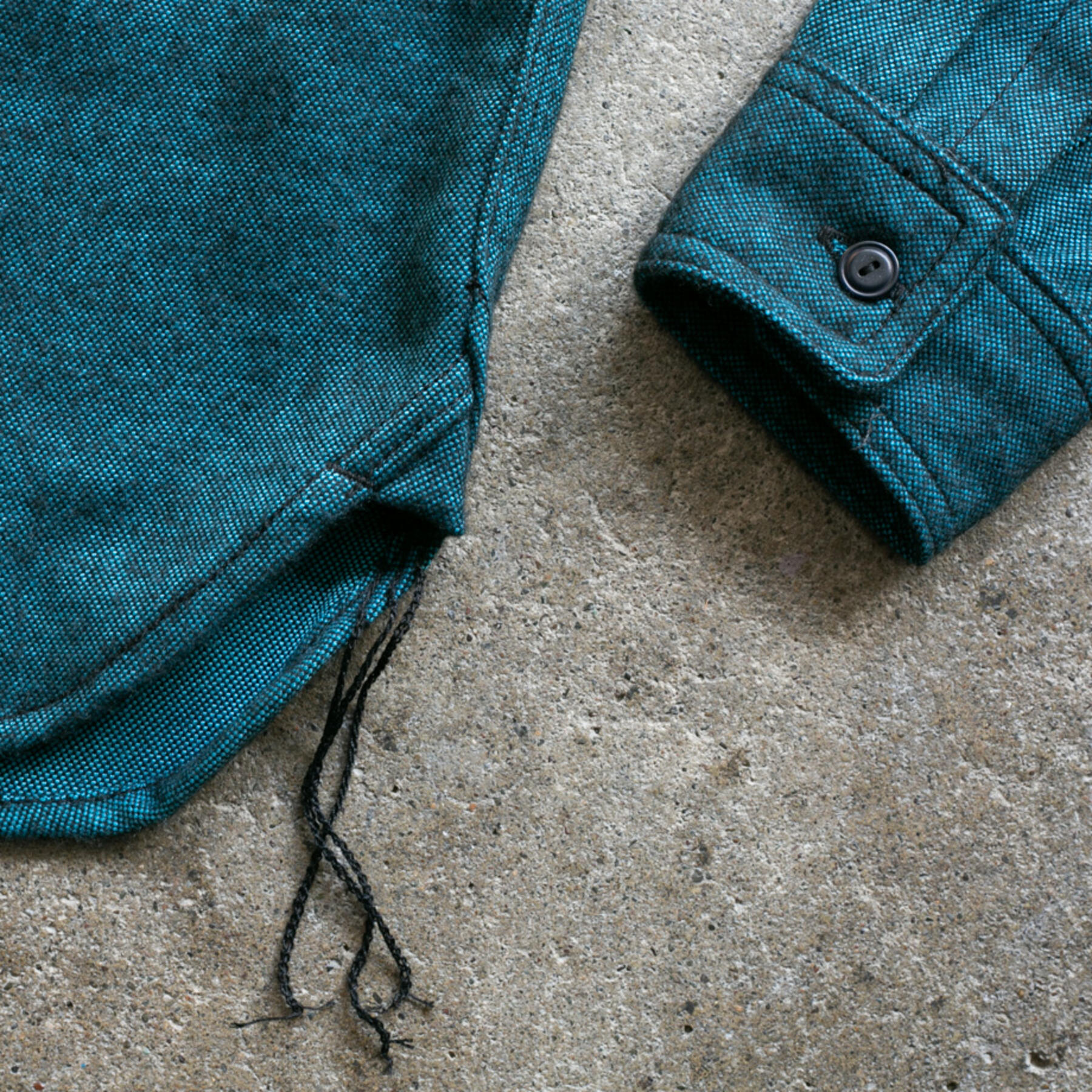 gustin #125 seawool workshirt - aqua