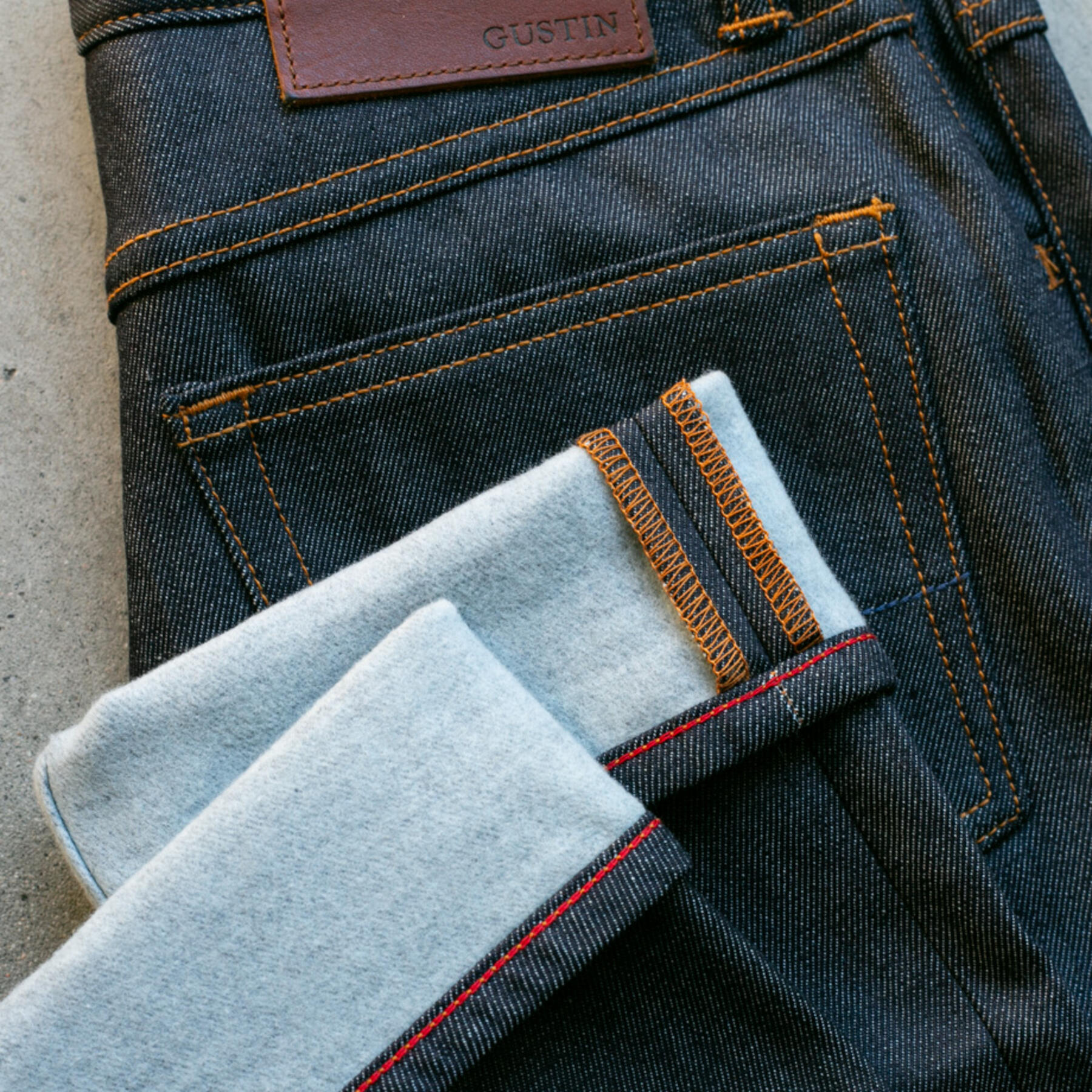 gustin #235 fleece denim - dark indigo