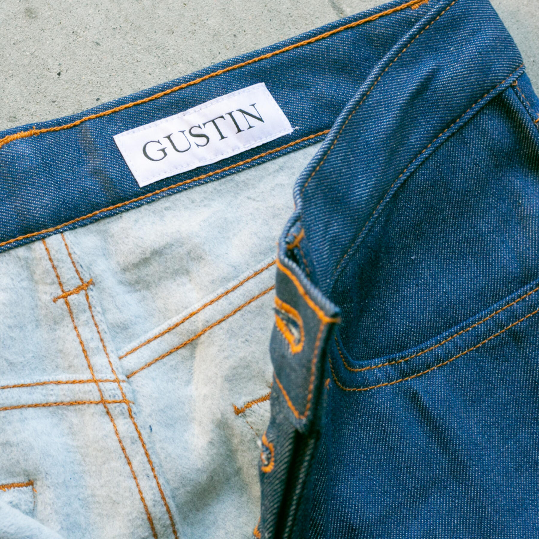 gustin #236 fleece denim - cobalt indigo