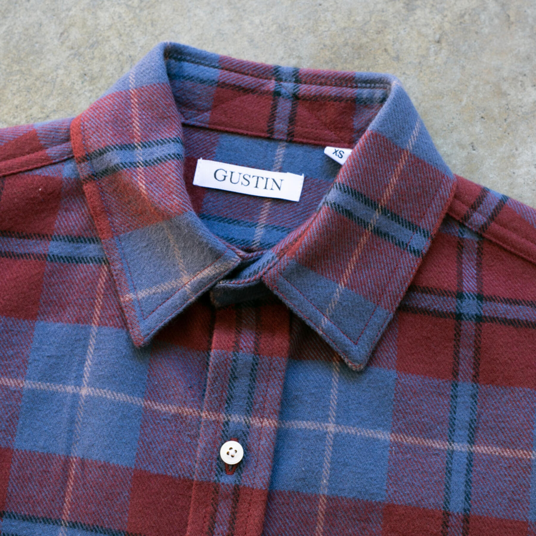 gustin #1037 woodsman flannel - cornflower
