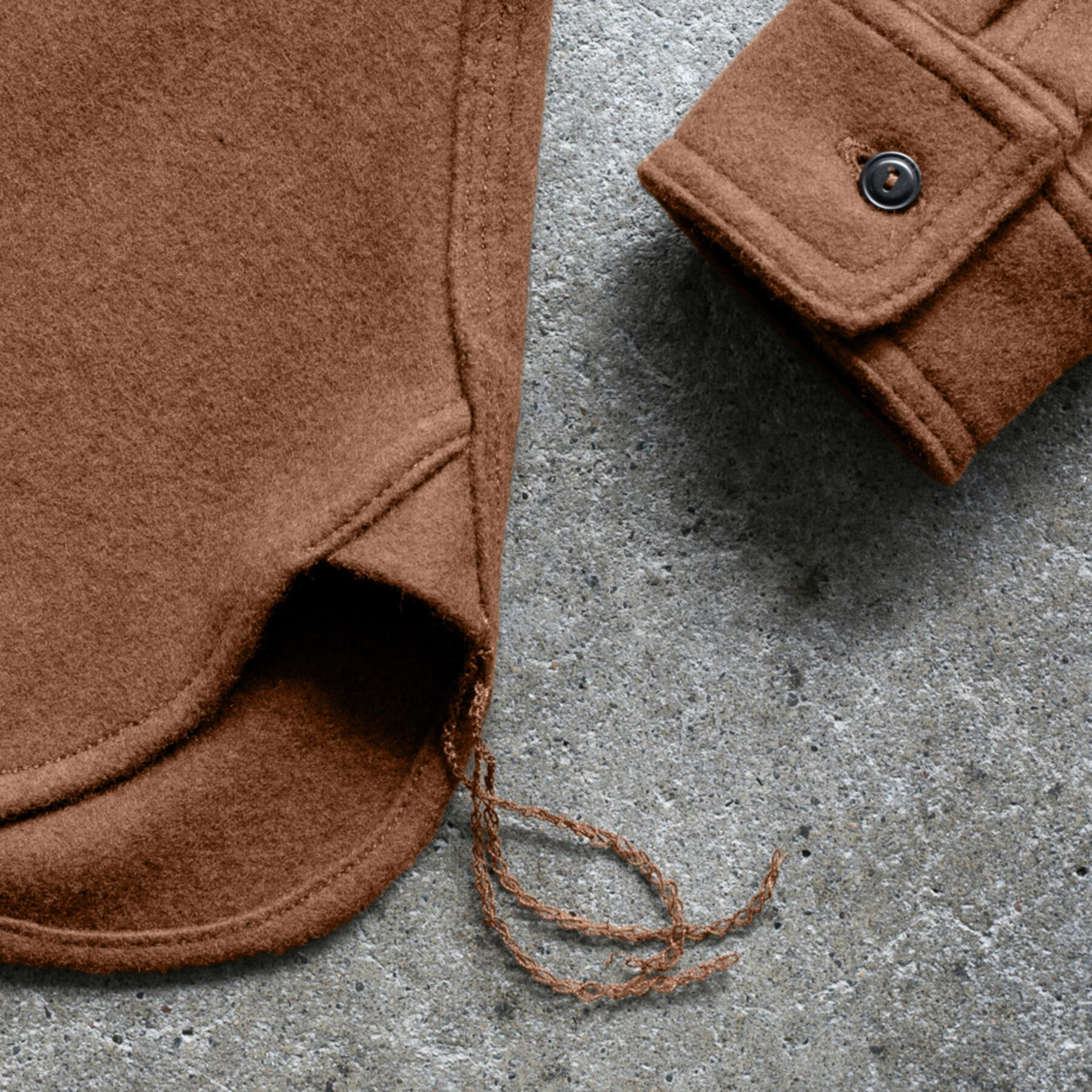gustin #127 lambswool workshirt - camel
