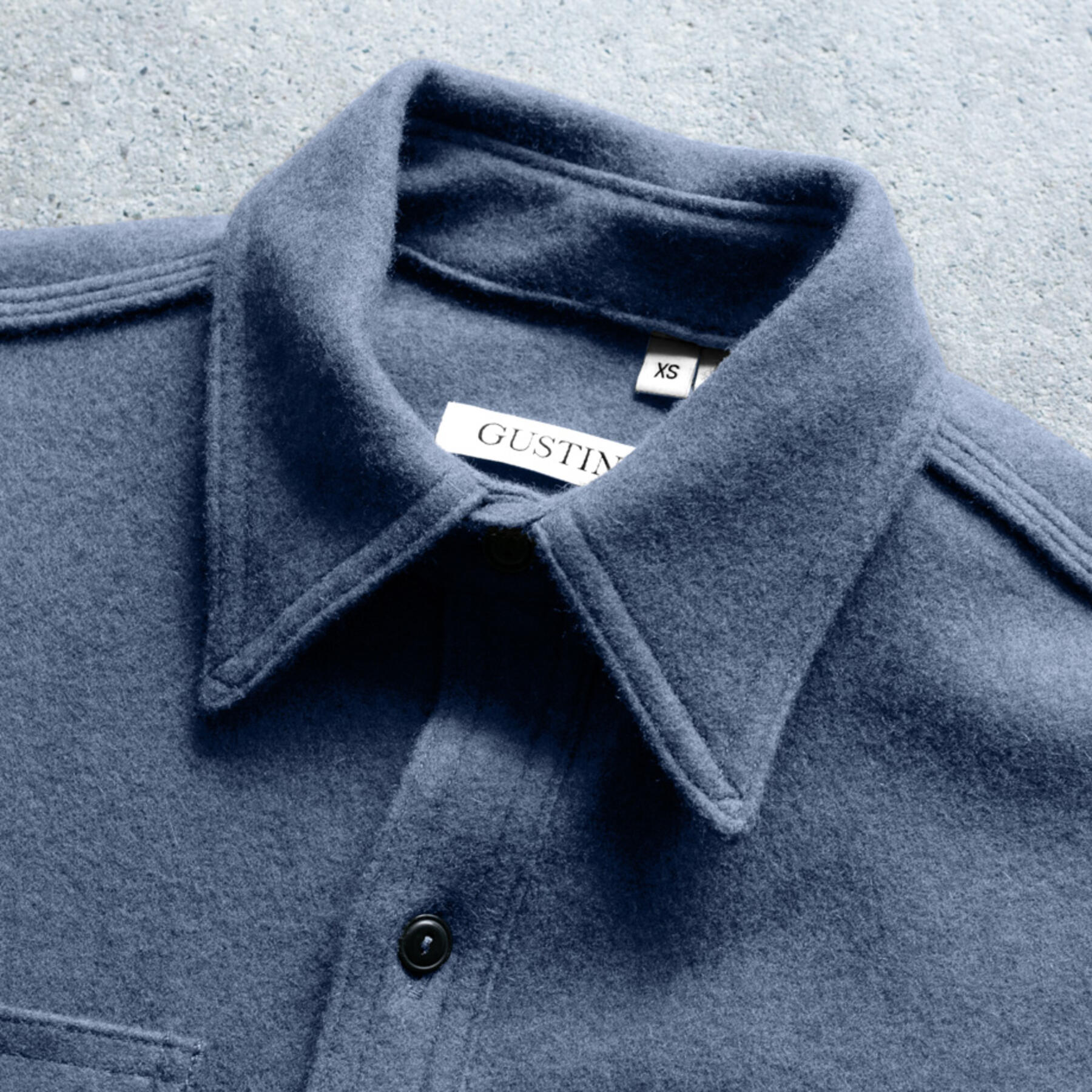 gustin #129 lambswool workshirt - grey