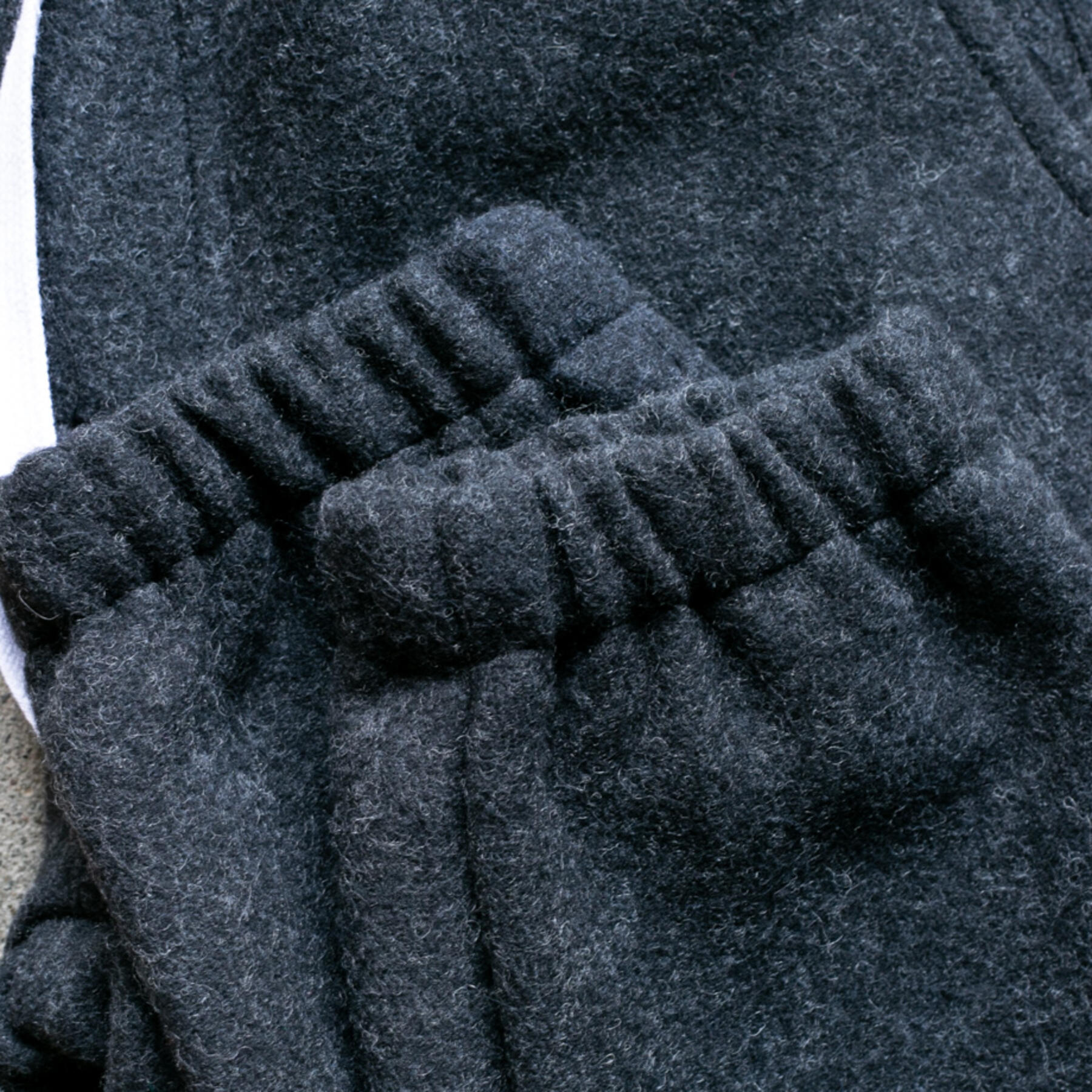 gustin italy melton wool joggers - charcoal