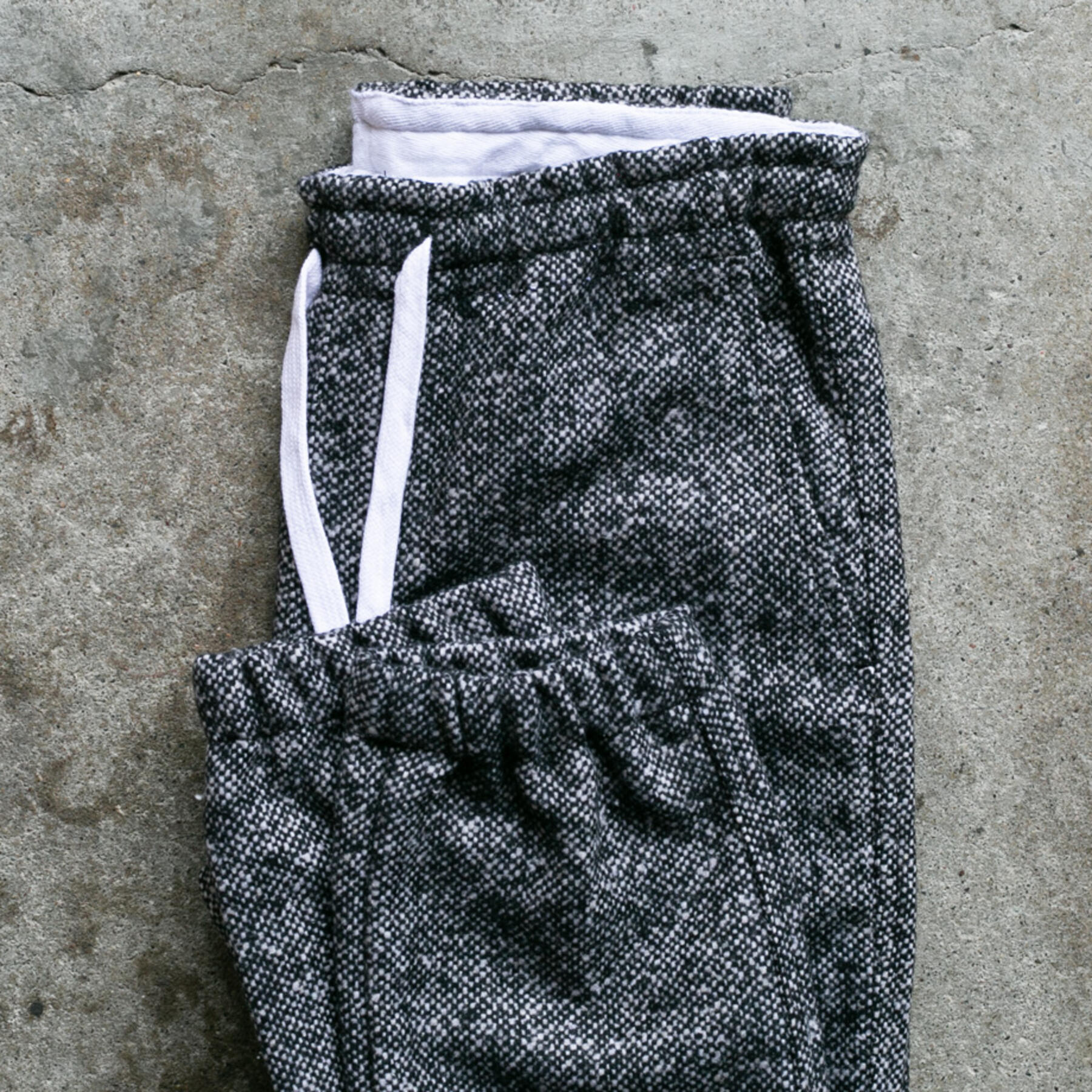 gustin blackxwhite wool joggers