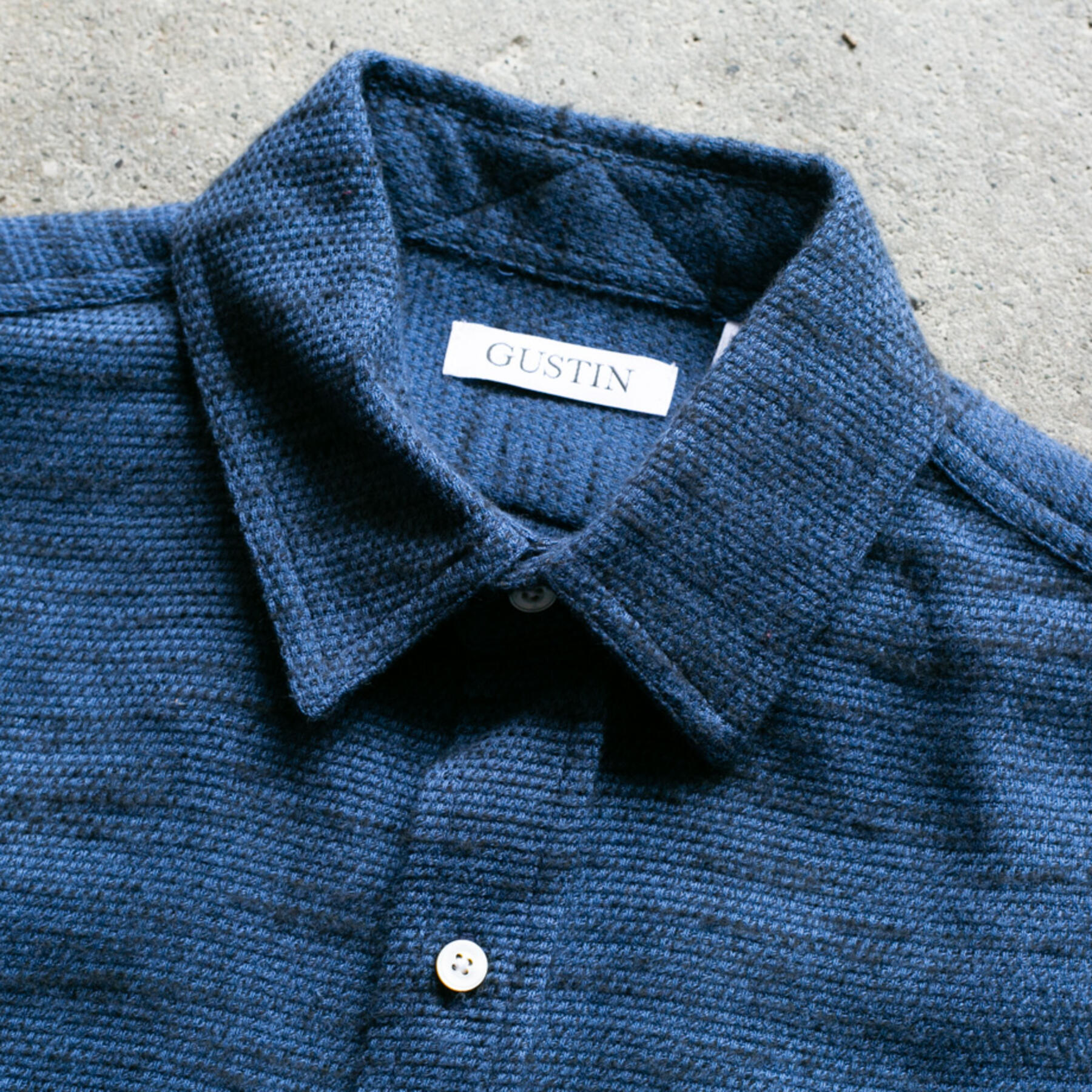 gustin #1058 mottle flannel - bluexblack