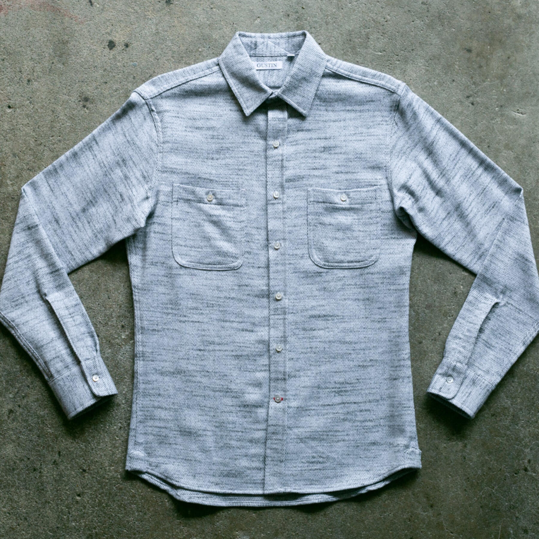 gustin #1057 mottle flannel - concrete x black