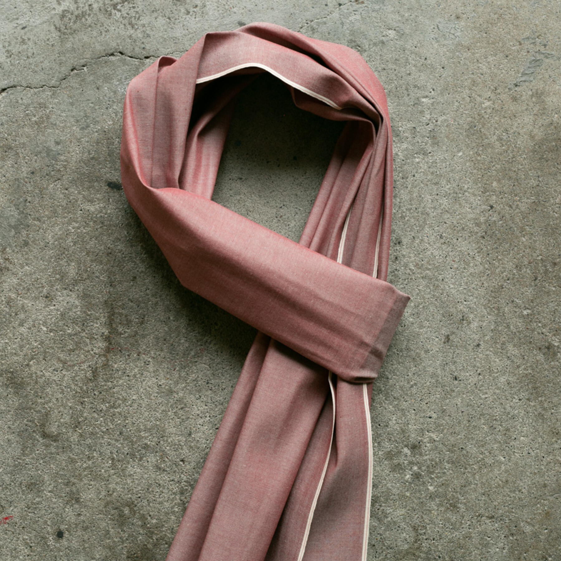 gustin selvedge chambray scarf - vintage red