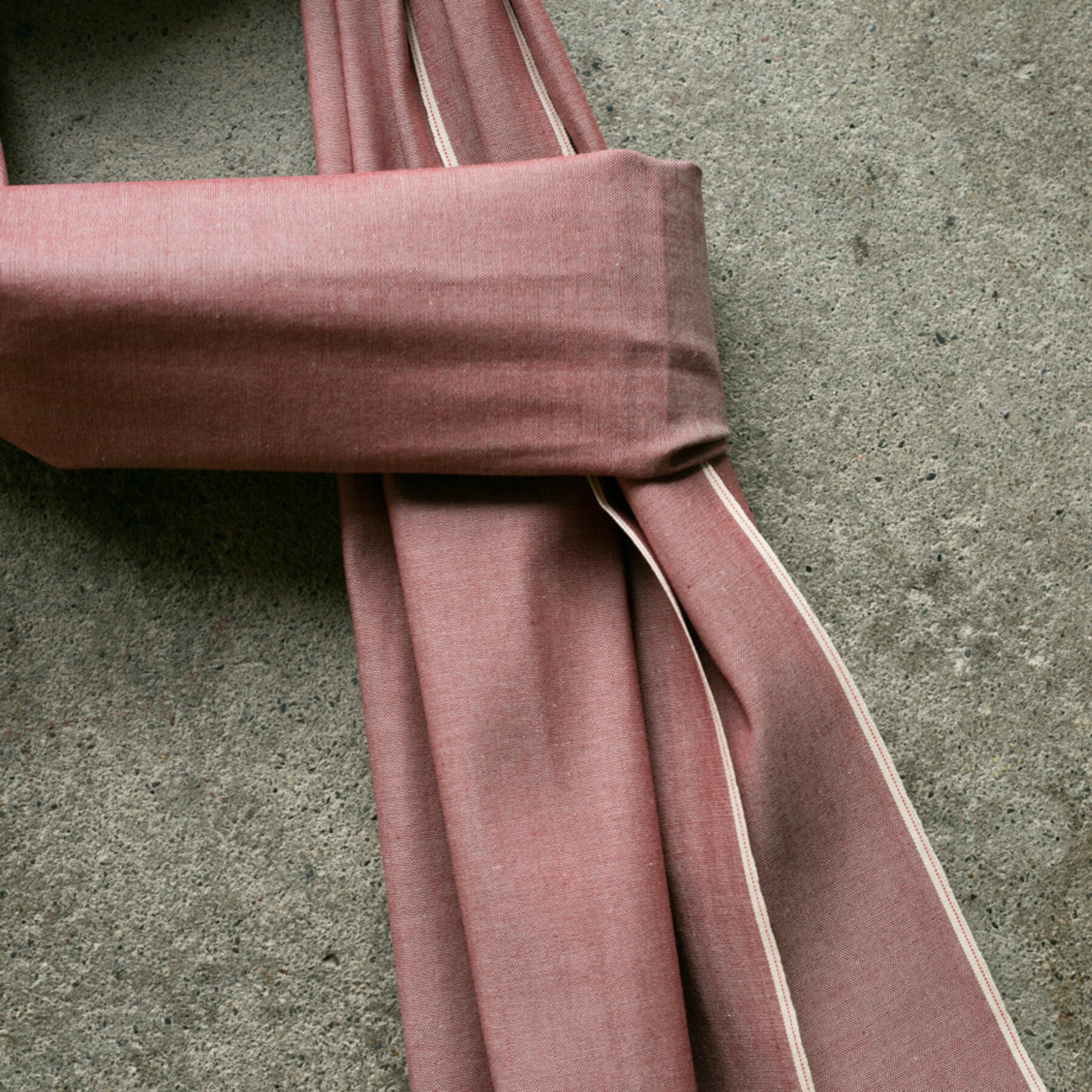 gustin selvedge chambray scarf - vintage red