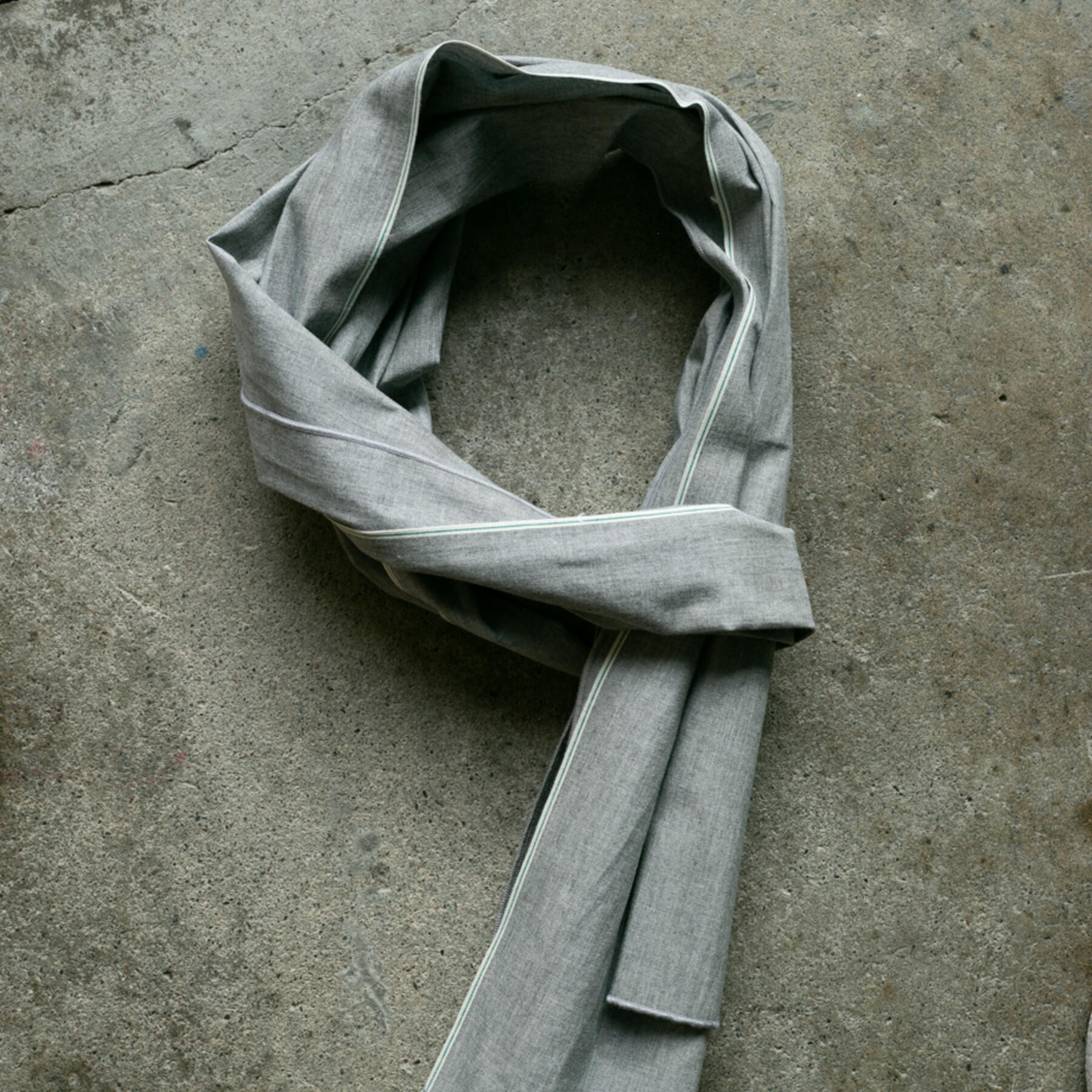 gustin selvedge chambray scarf - heather grey