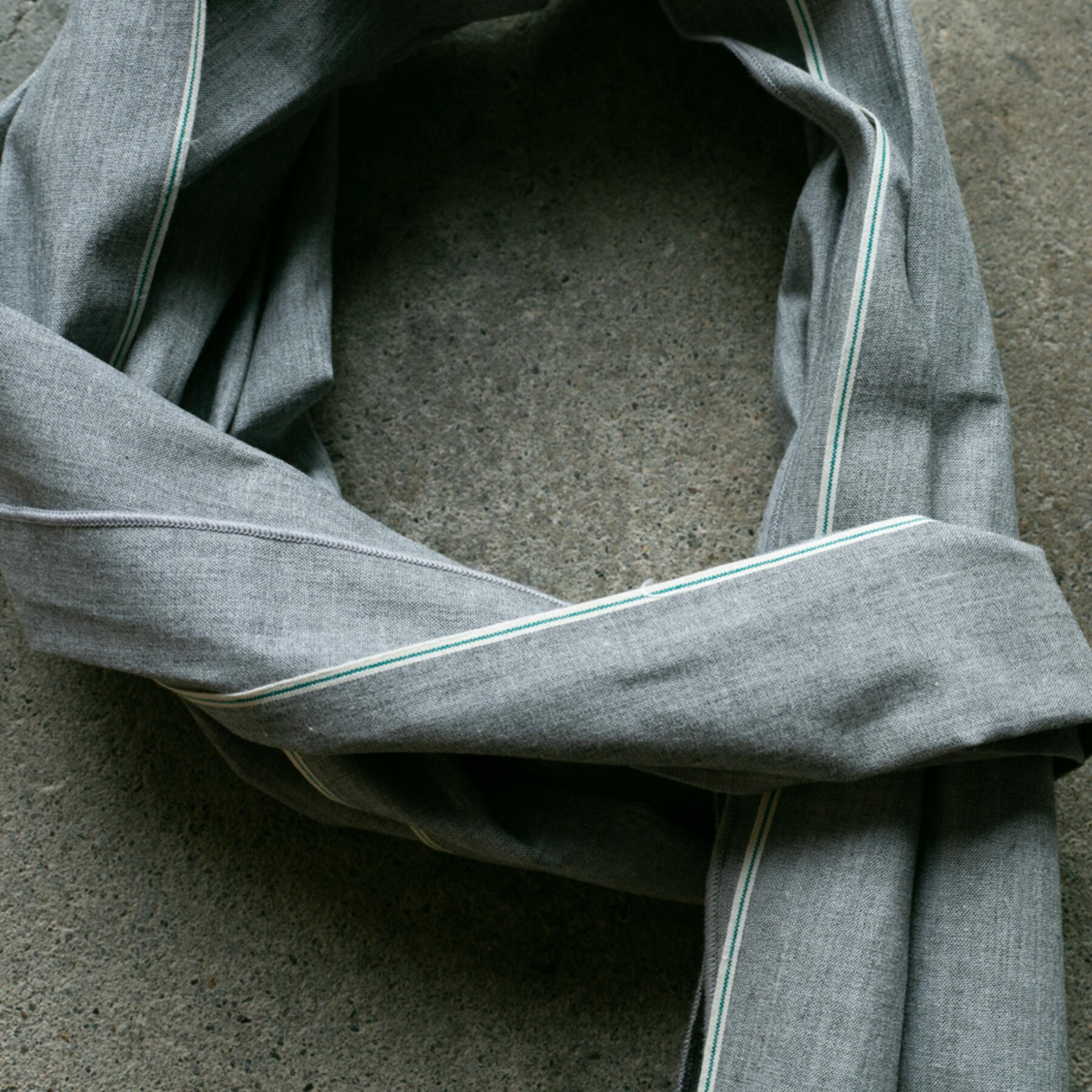 gustin selvedge chambray scarf - heather grey