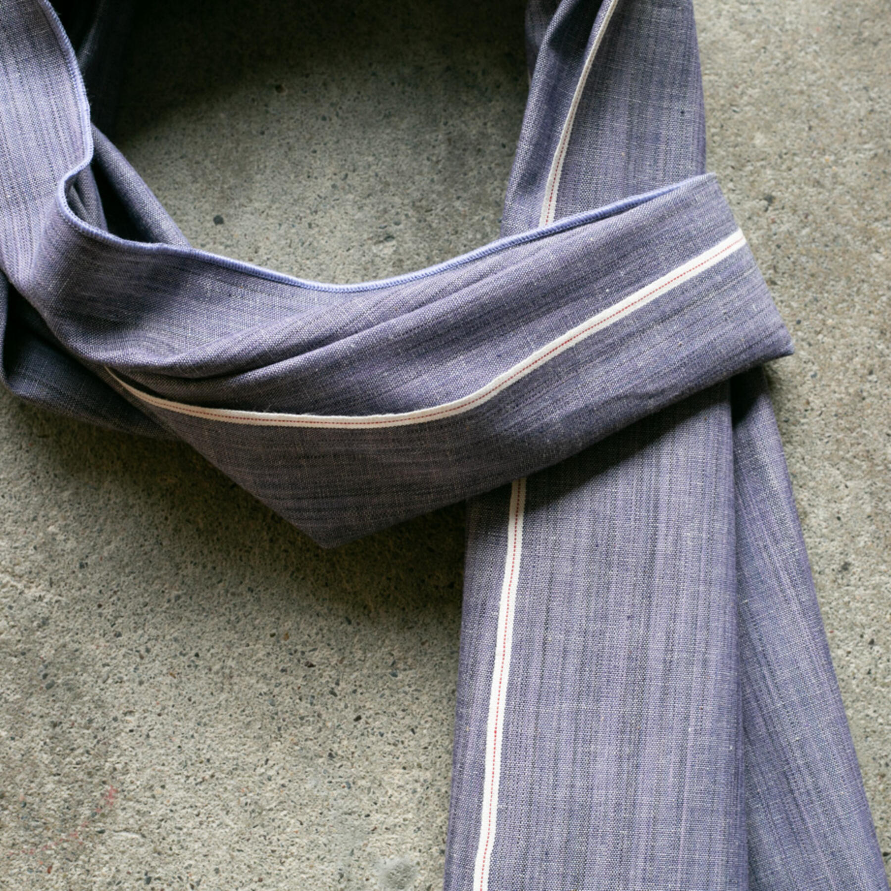 gustin selvedge chambray scarf - purple indigo