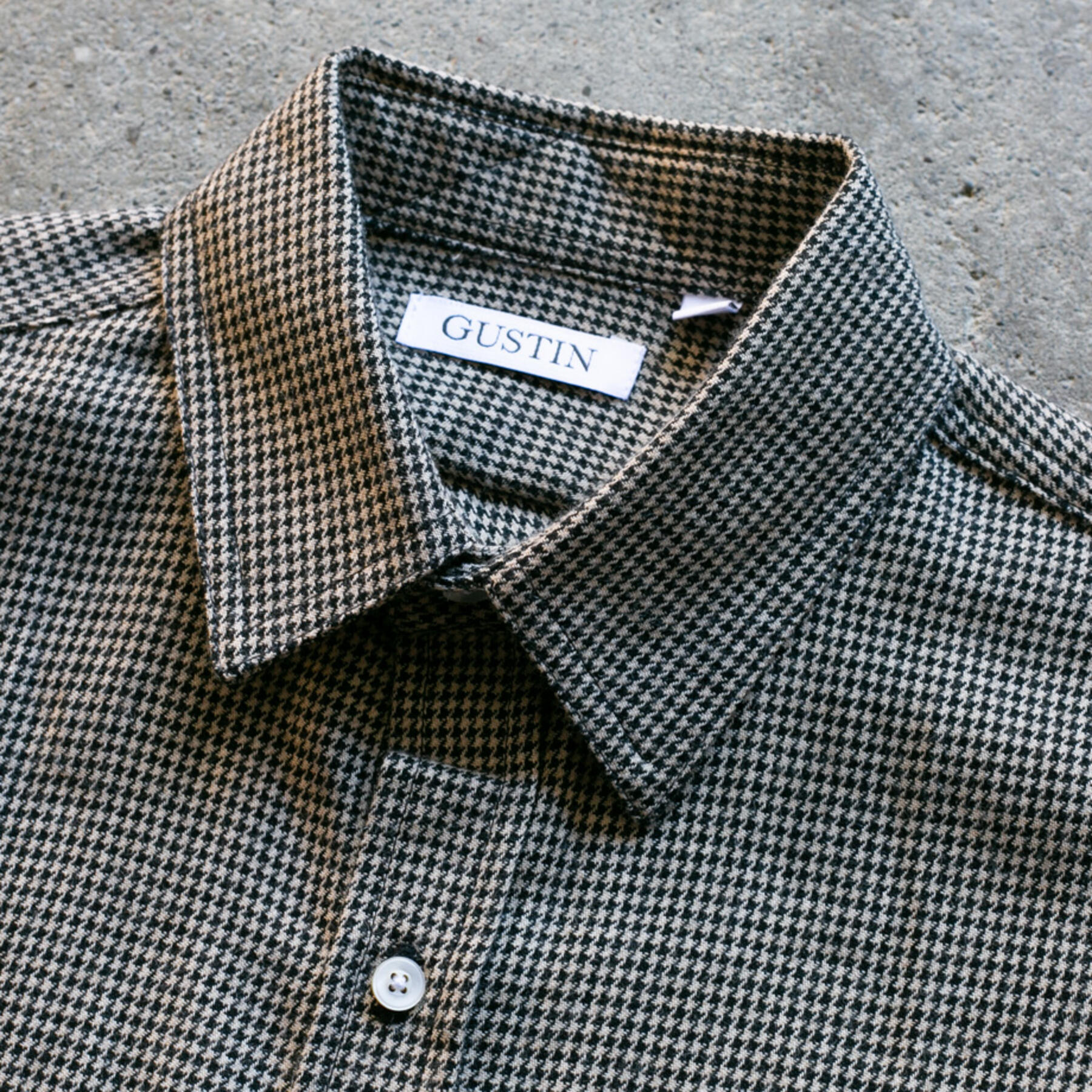 gustin #1059 antique cast shirt - houndstooth