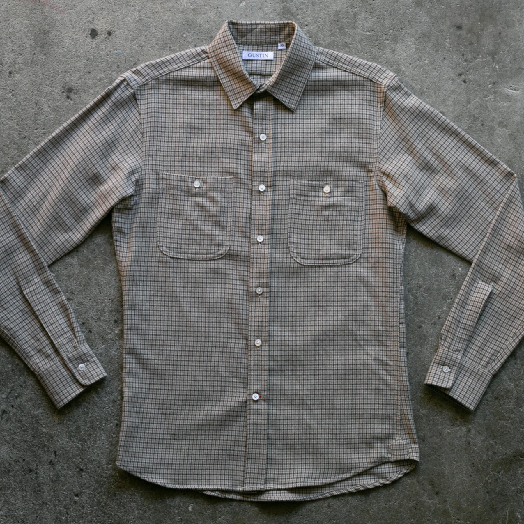 gustin #1060 antique cast shirt - grid