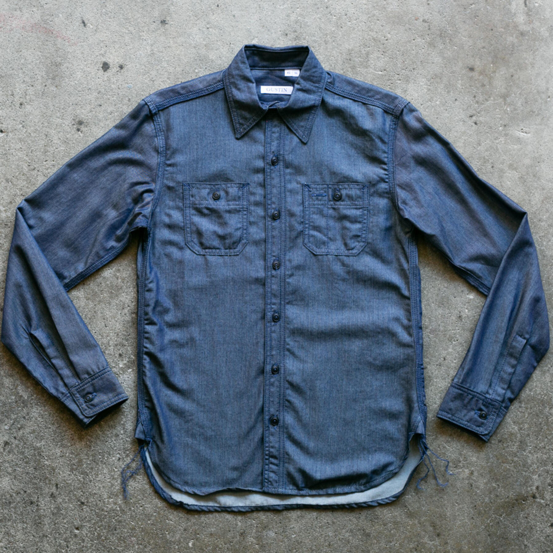 gustin #130 indigo wool workshirt
