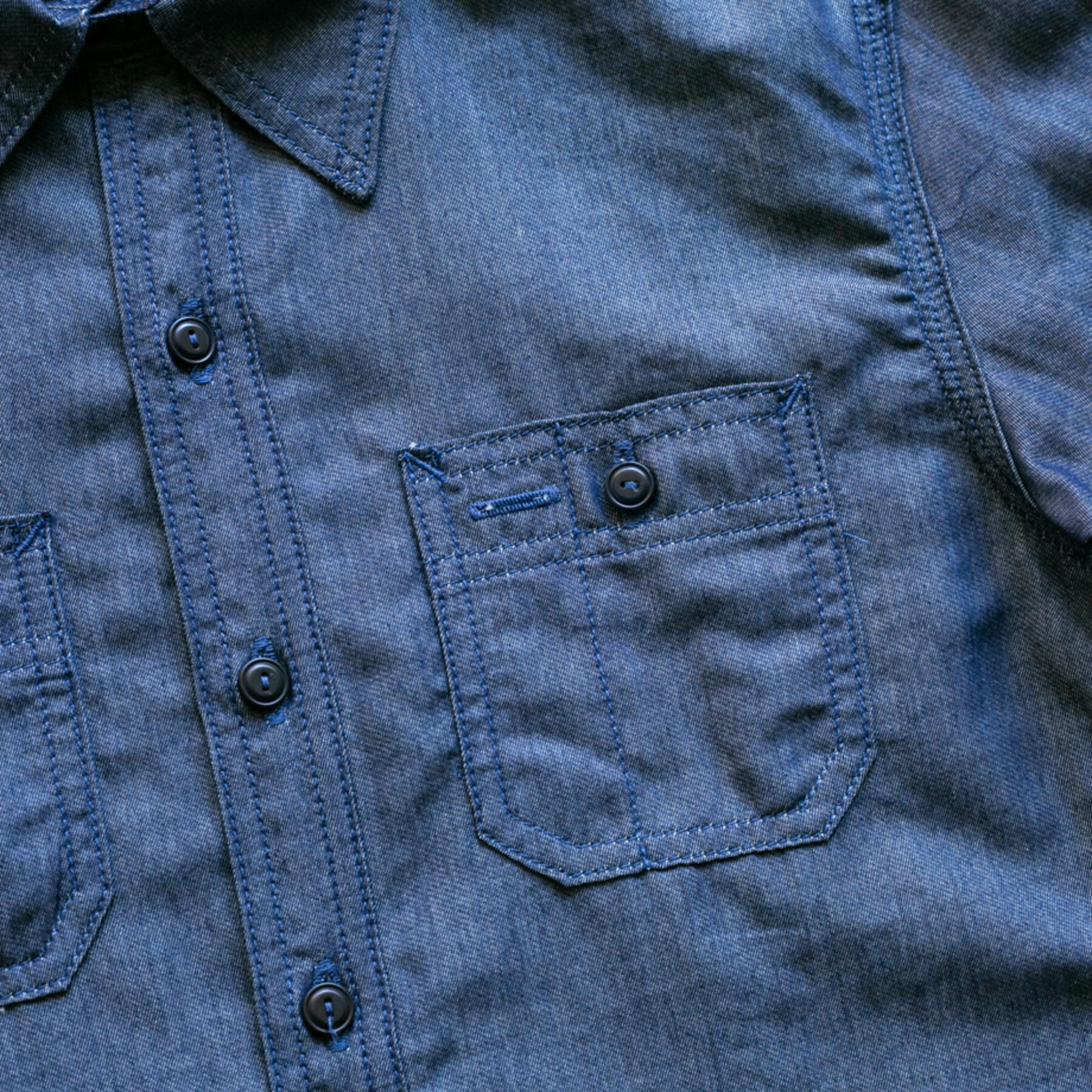 gustin #130 indigo wool workshirt