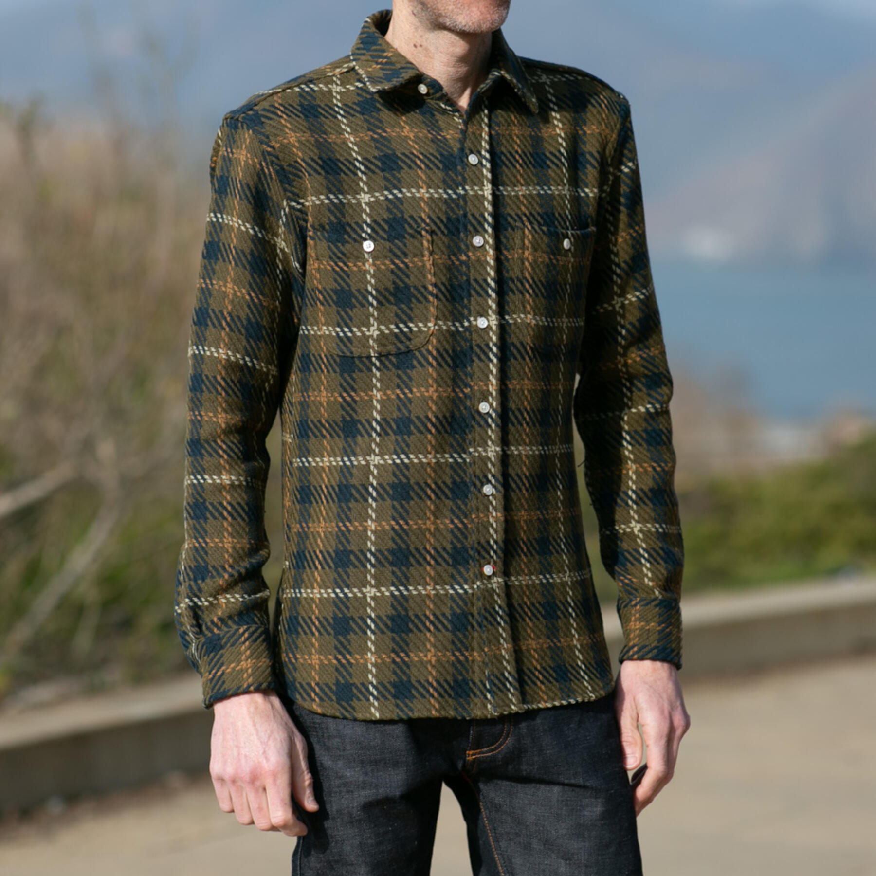 gustin #1064 monster rope shirt - forest
