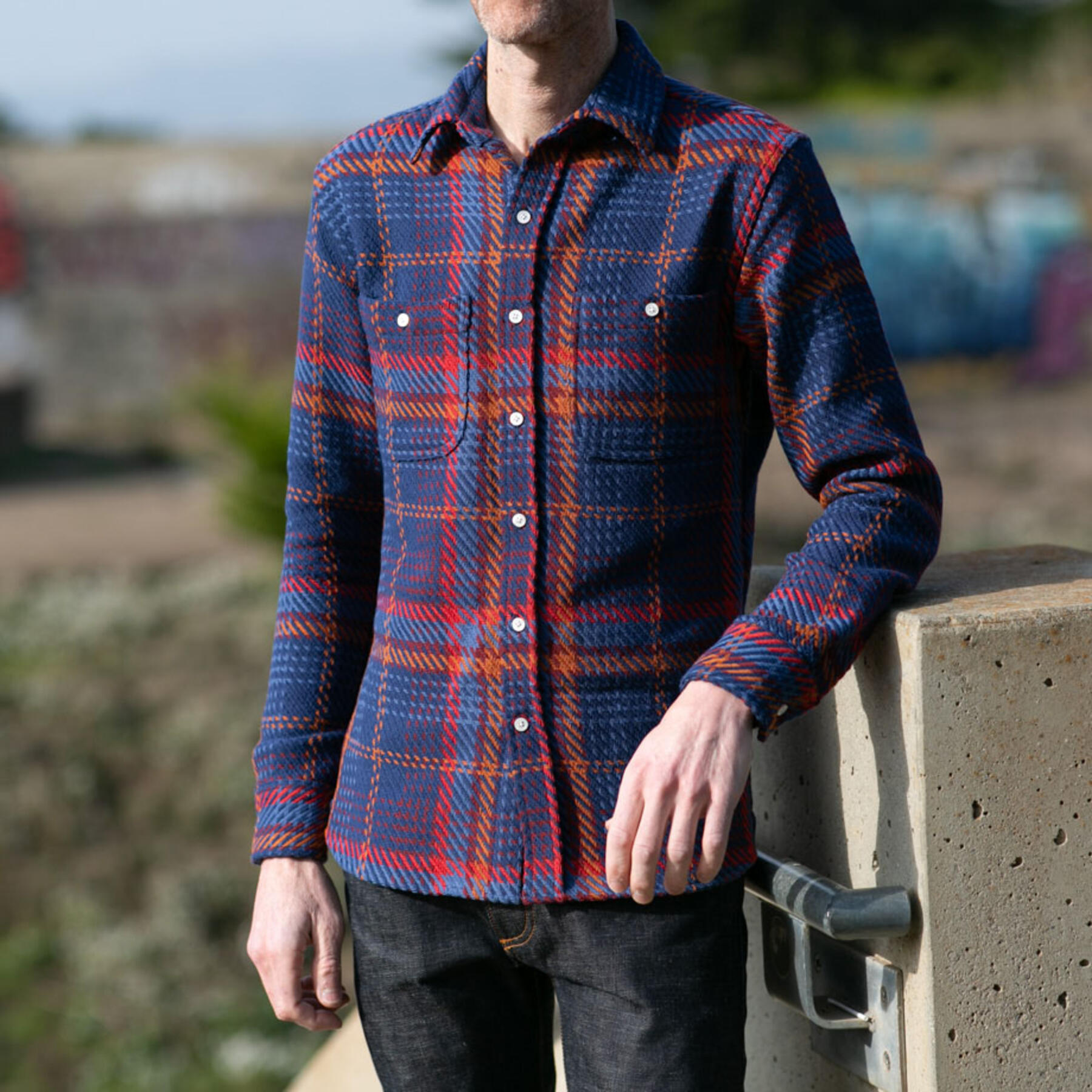 gustin #1062 monster rope shirt - blue