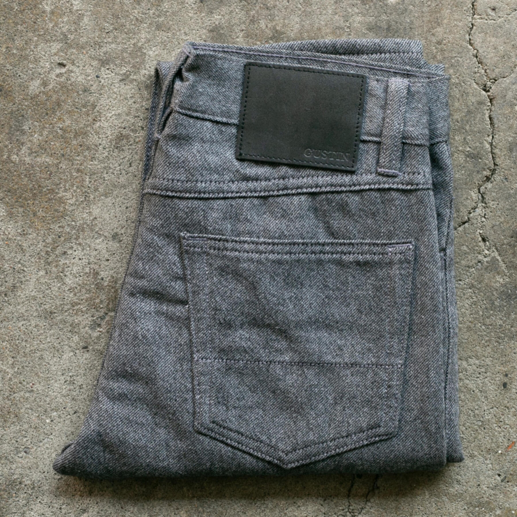 gustin #249 japan ultrasoft 5 pocket - greyxblack