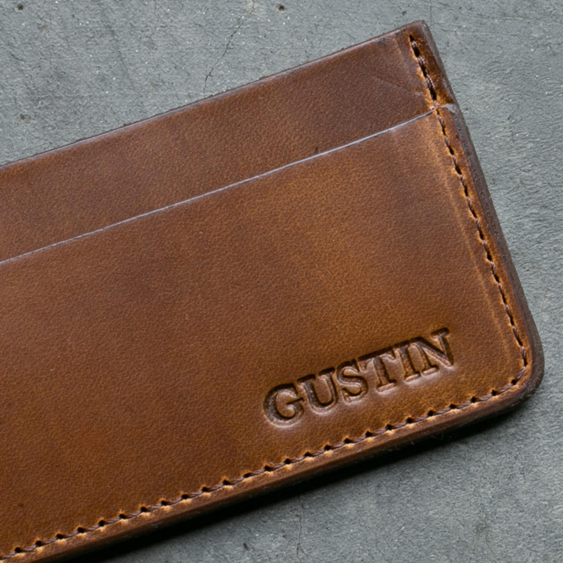 gustin simple wallet - horween essex