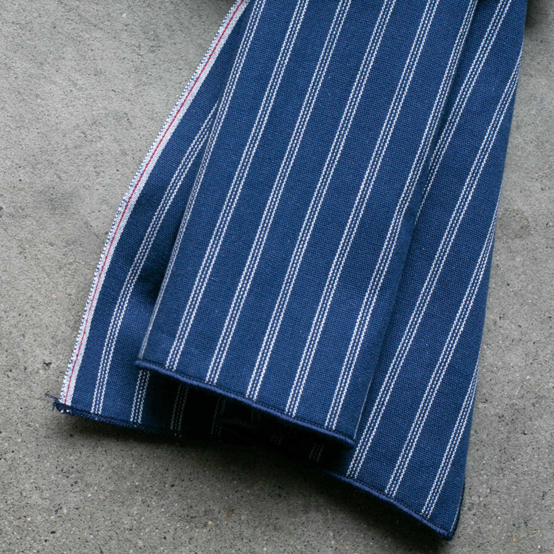 gustin double indigo selvedge scarf