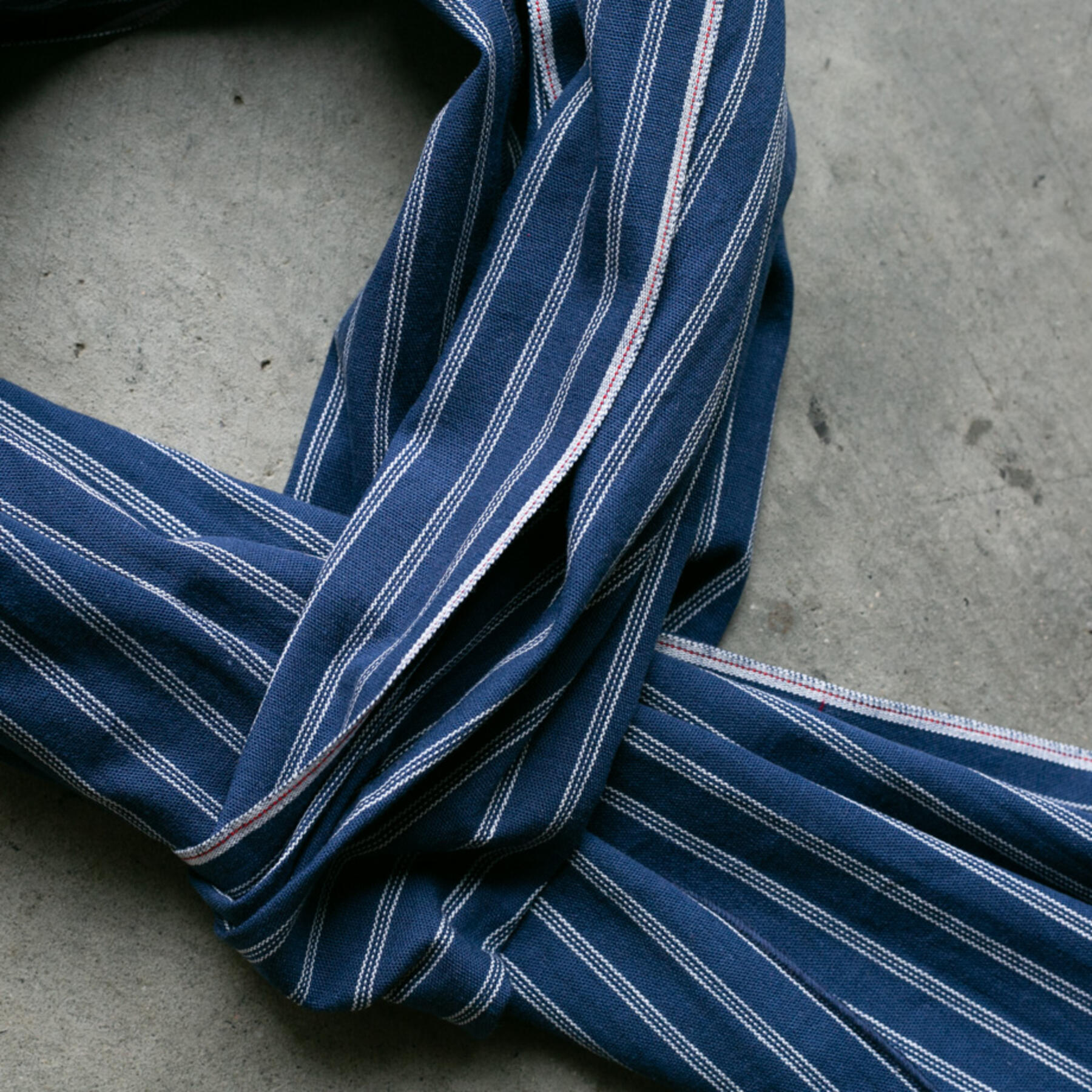 gustin double indigo selvedge scarf