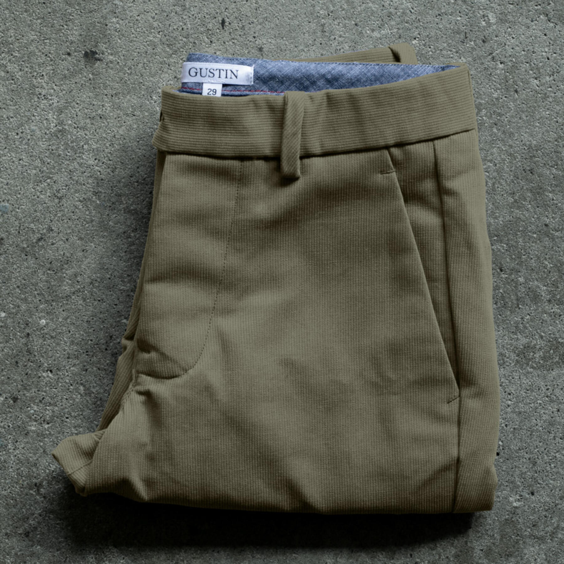 gustin #221 bedford corduroy chinos - moss