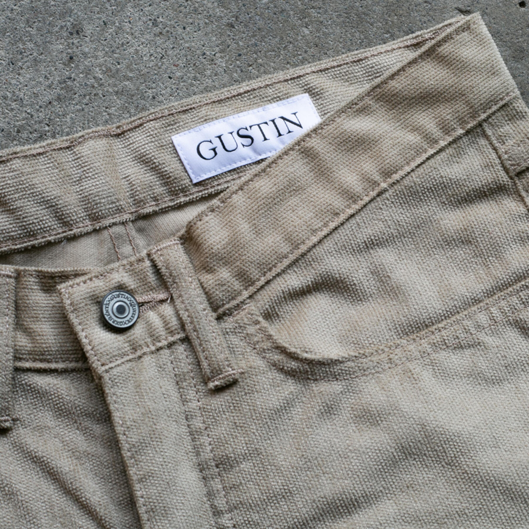 gustin #255 italian brushed corduroy - wheat