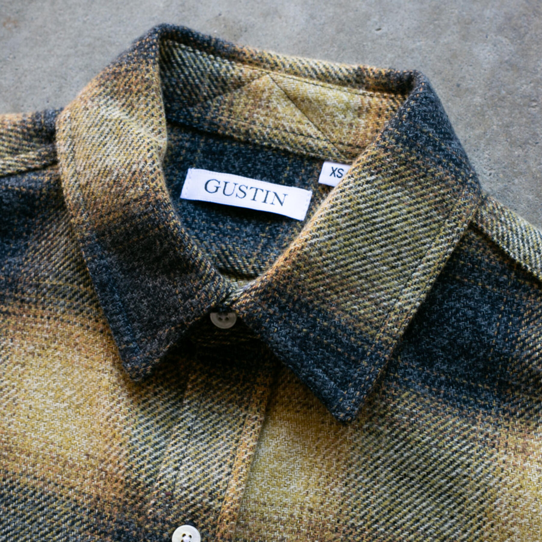 gustin #1077 rustic ombre plaid - blue corn