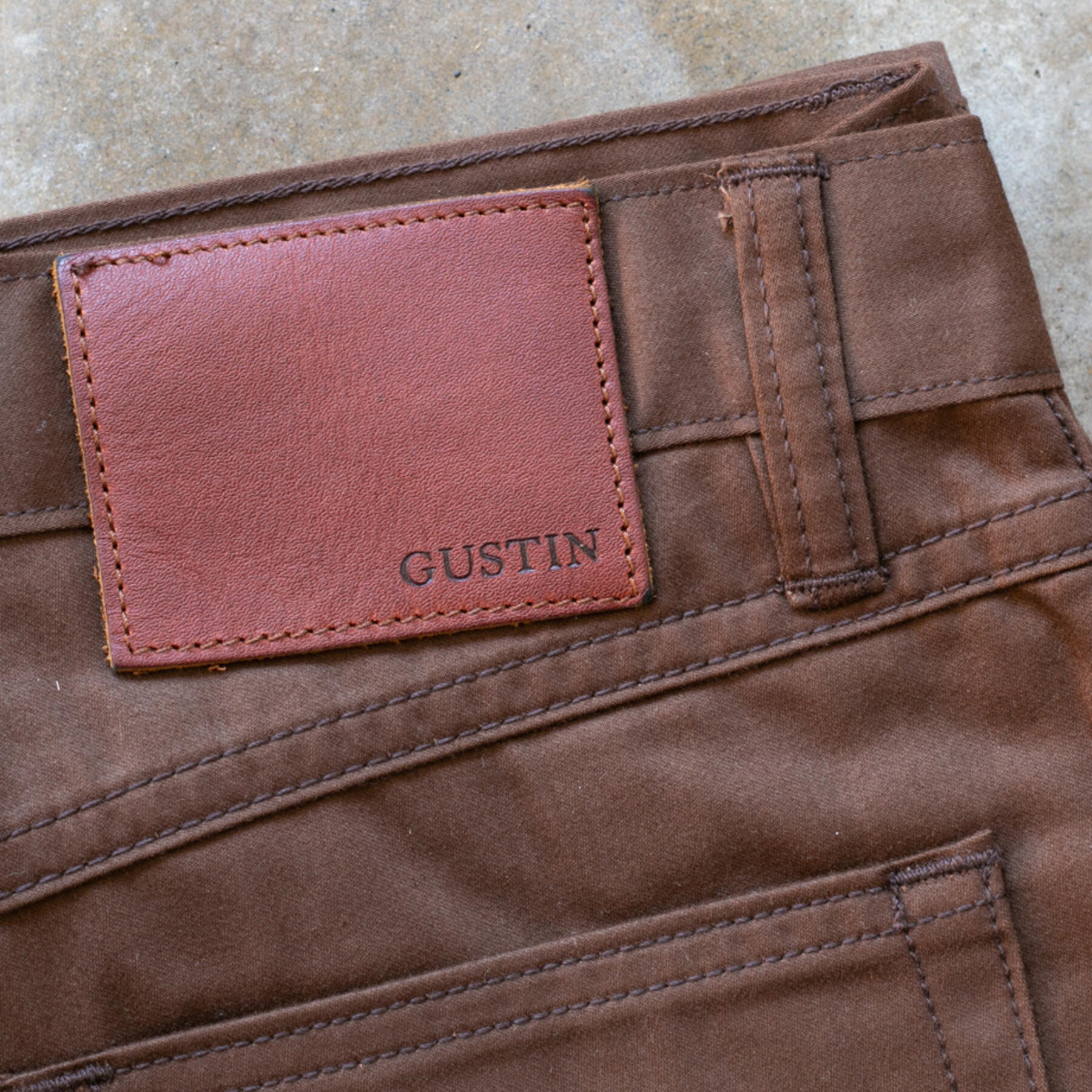 gustin #258 military sateen - rust brown