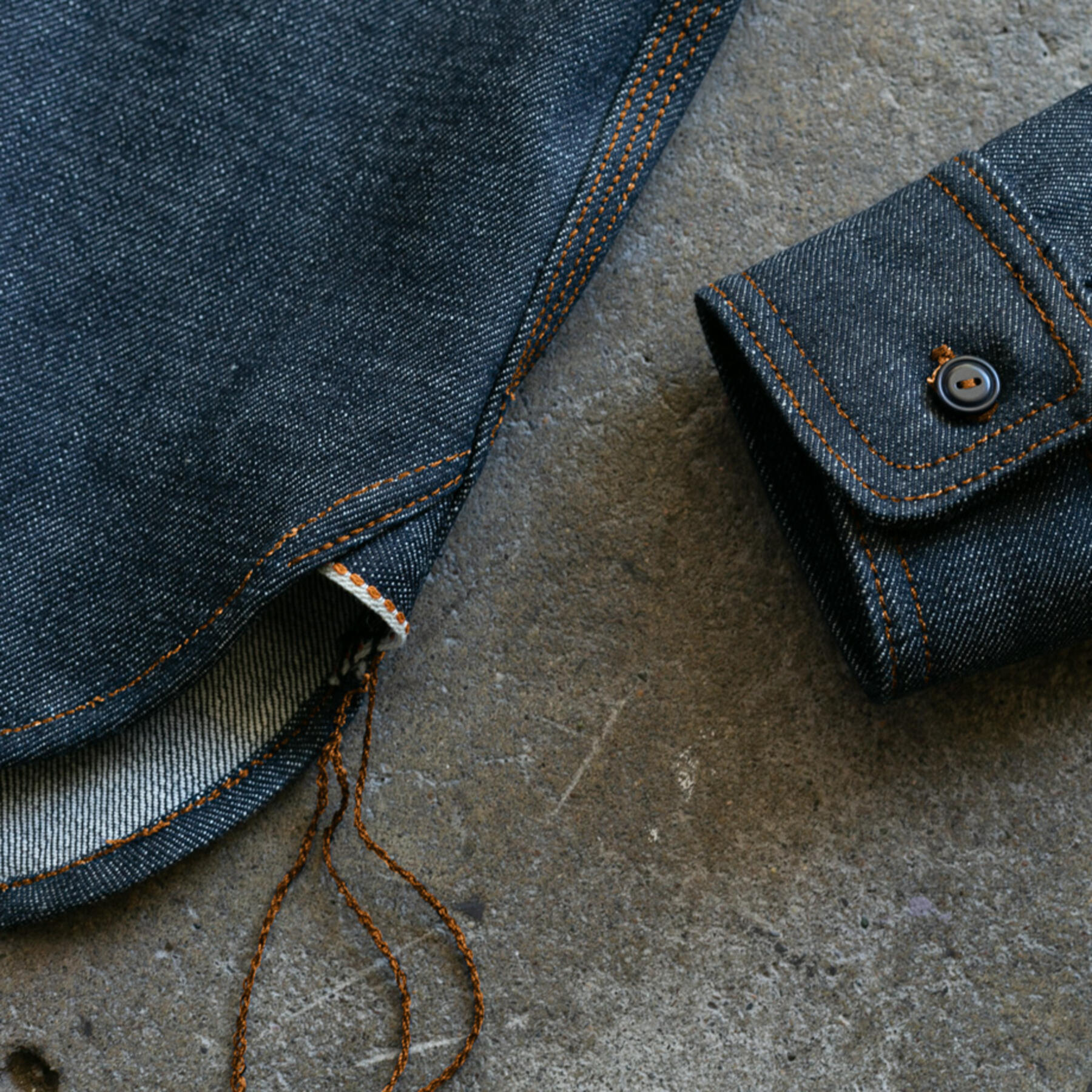 gustin #75 okayama standard workshirt - contrast thread