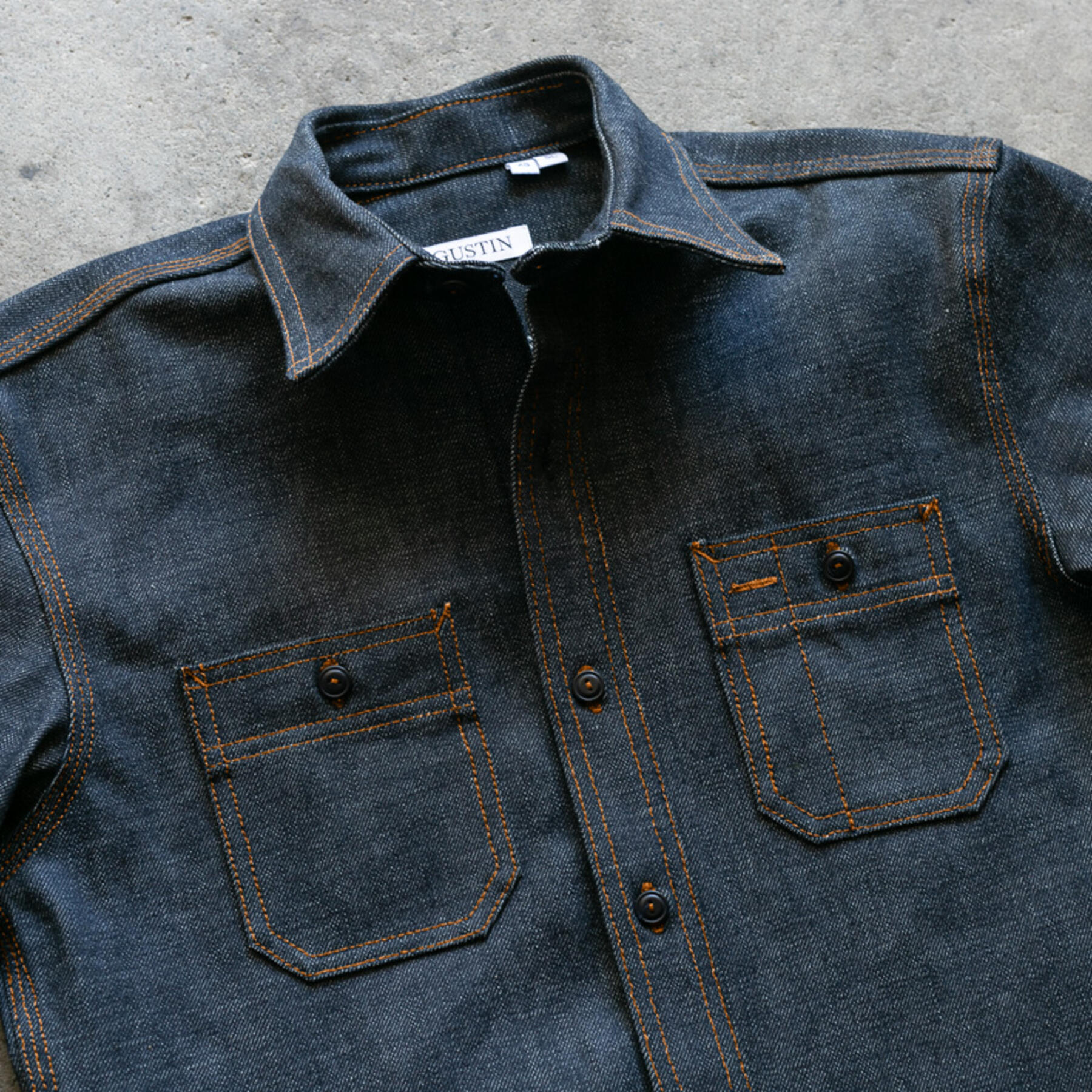 gustin #75 okayama standard workshirt - contrast thread