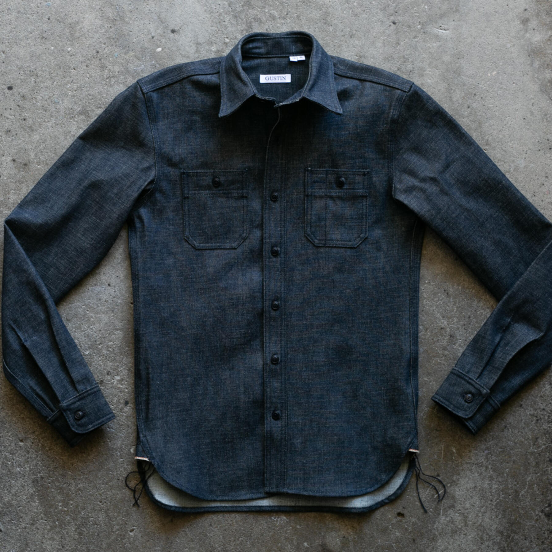 gustin #192 okayama standard workshirt - tonal thread