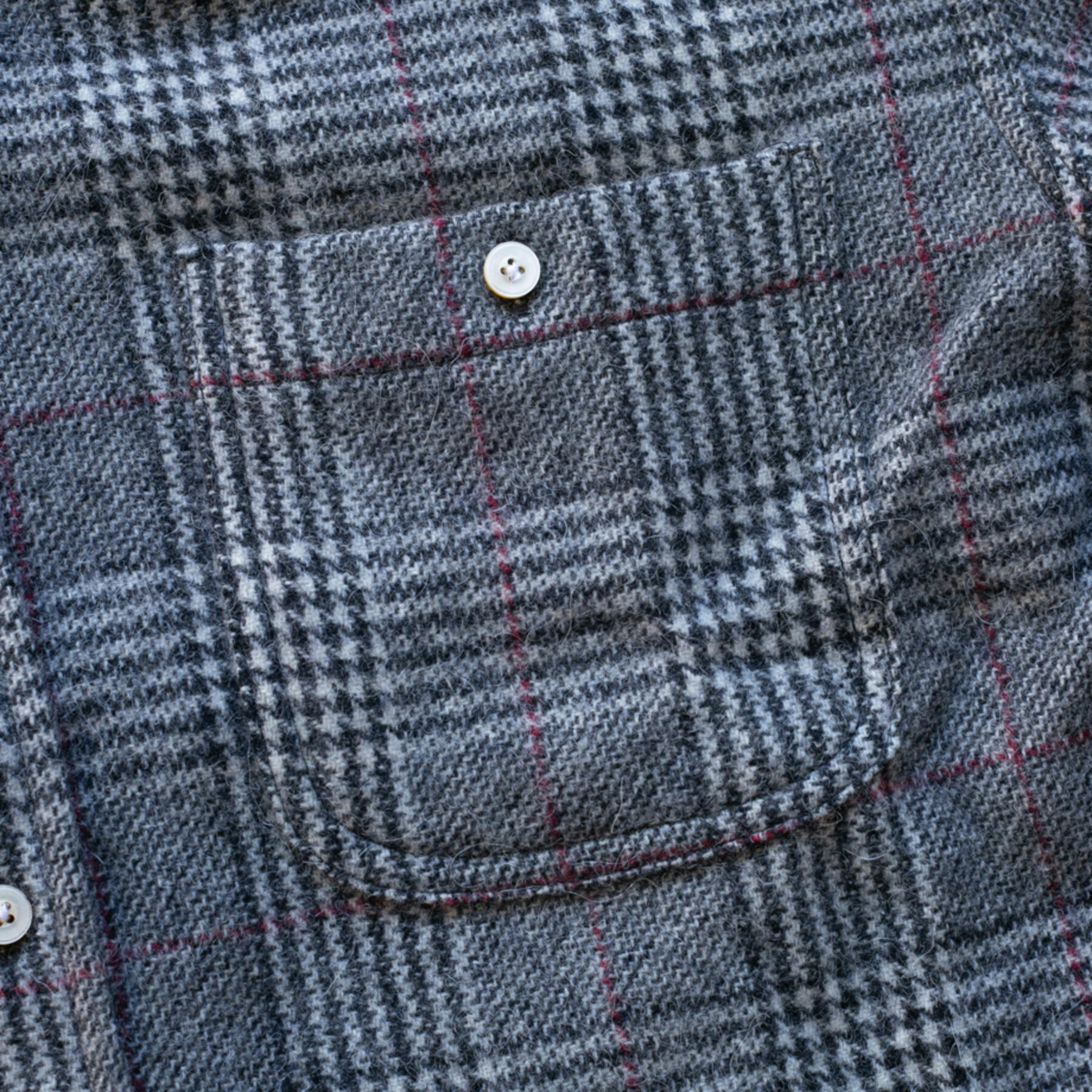 gustin #1048 vintage wool alpaca - navy natural grid