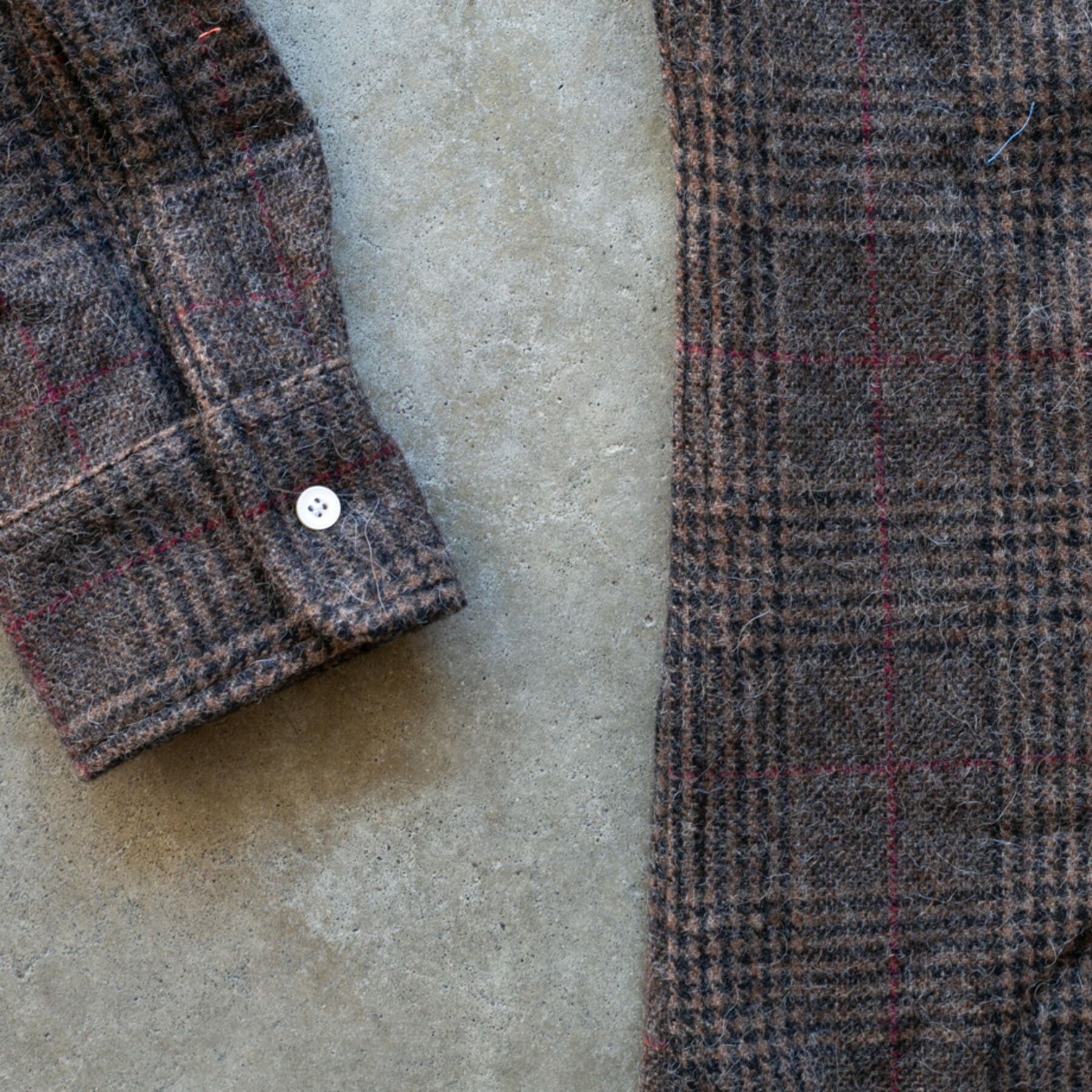 gustin #1047 vintage wool alpaca - coffee grid