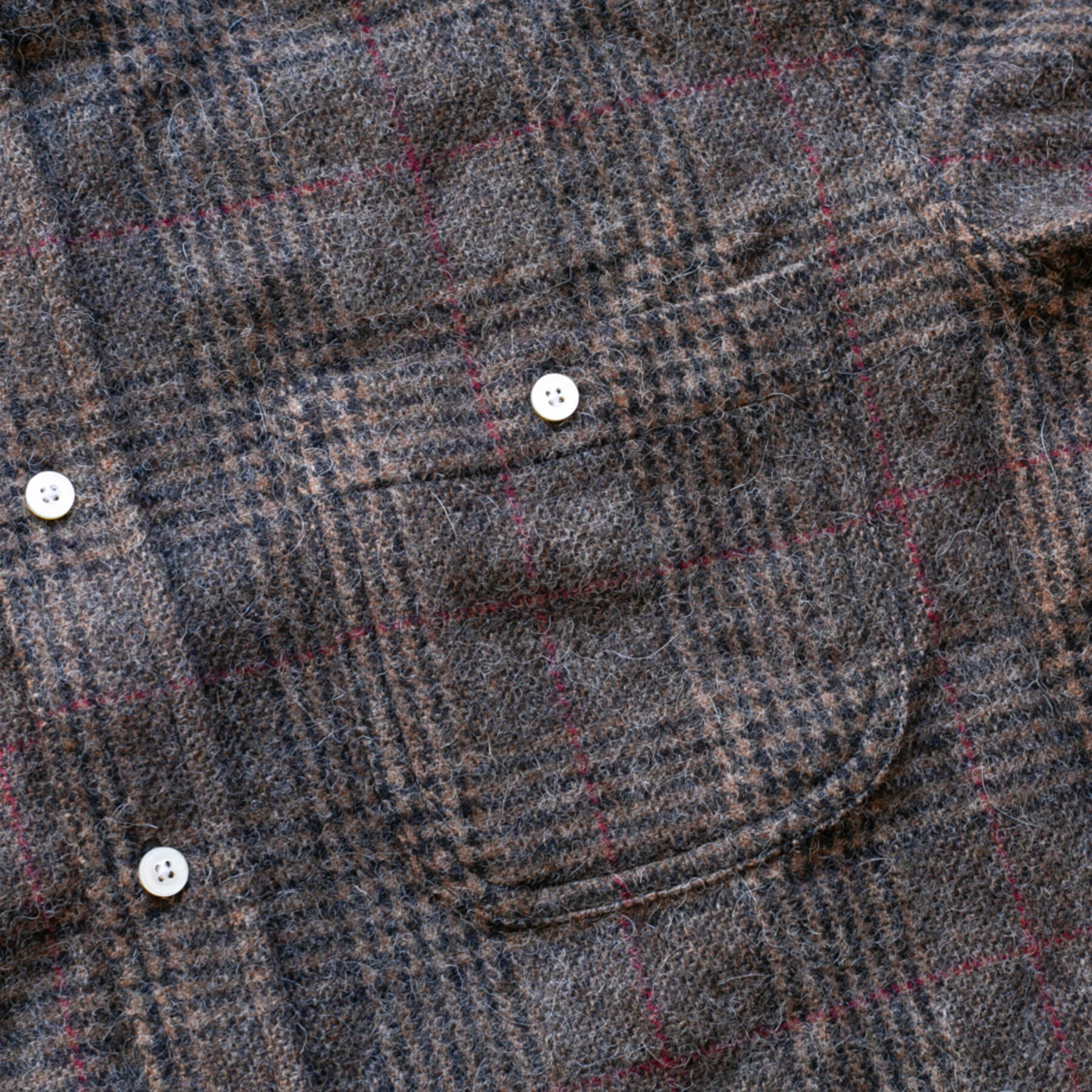 gustin #1047 vintage wool alpaca - coffee grid