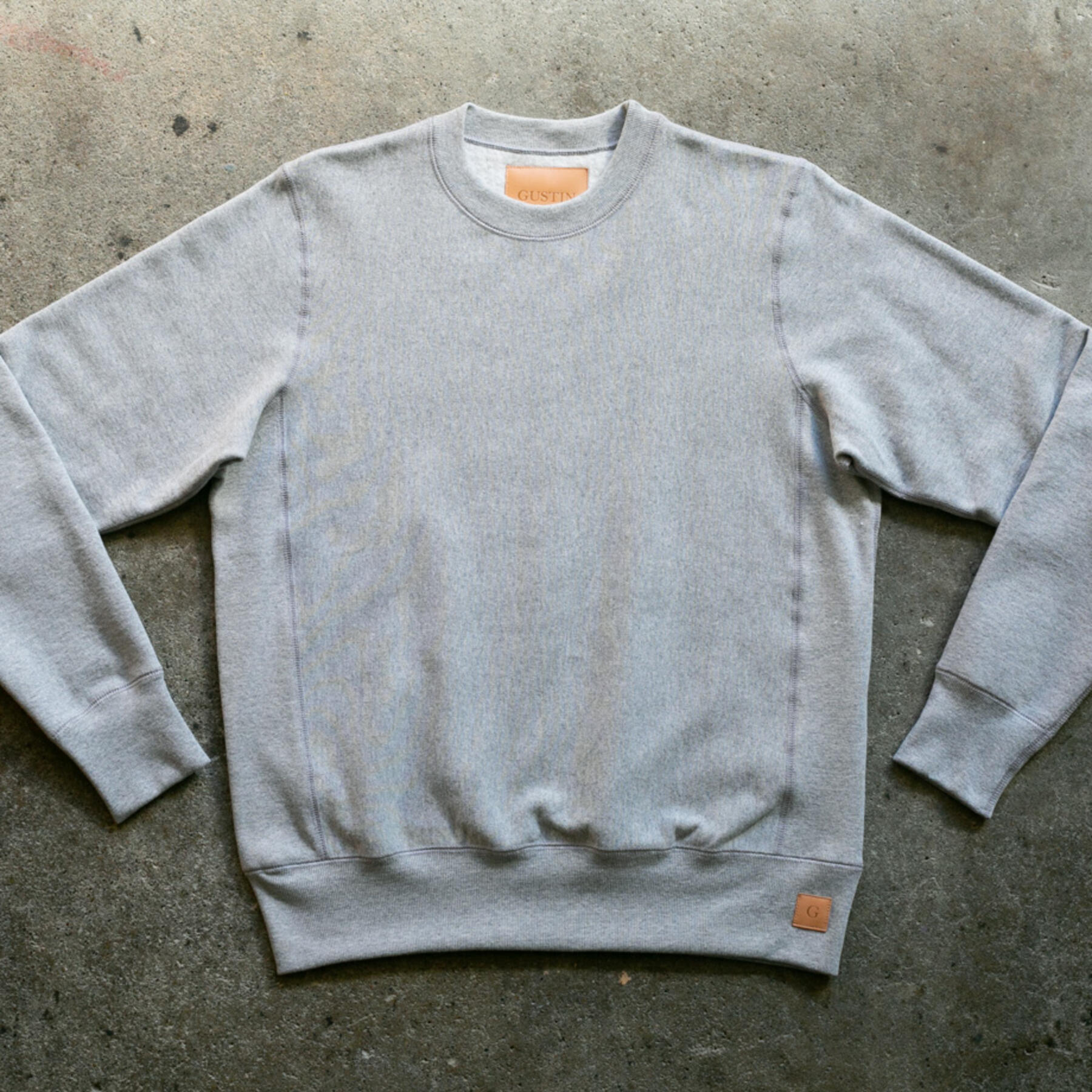 gustin vintage heavyweight sweatshirt - heather grey
