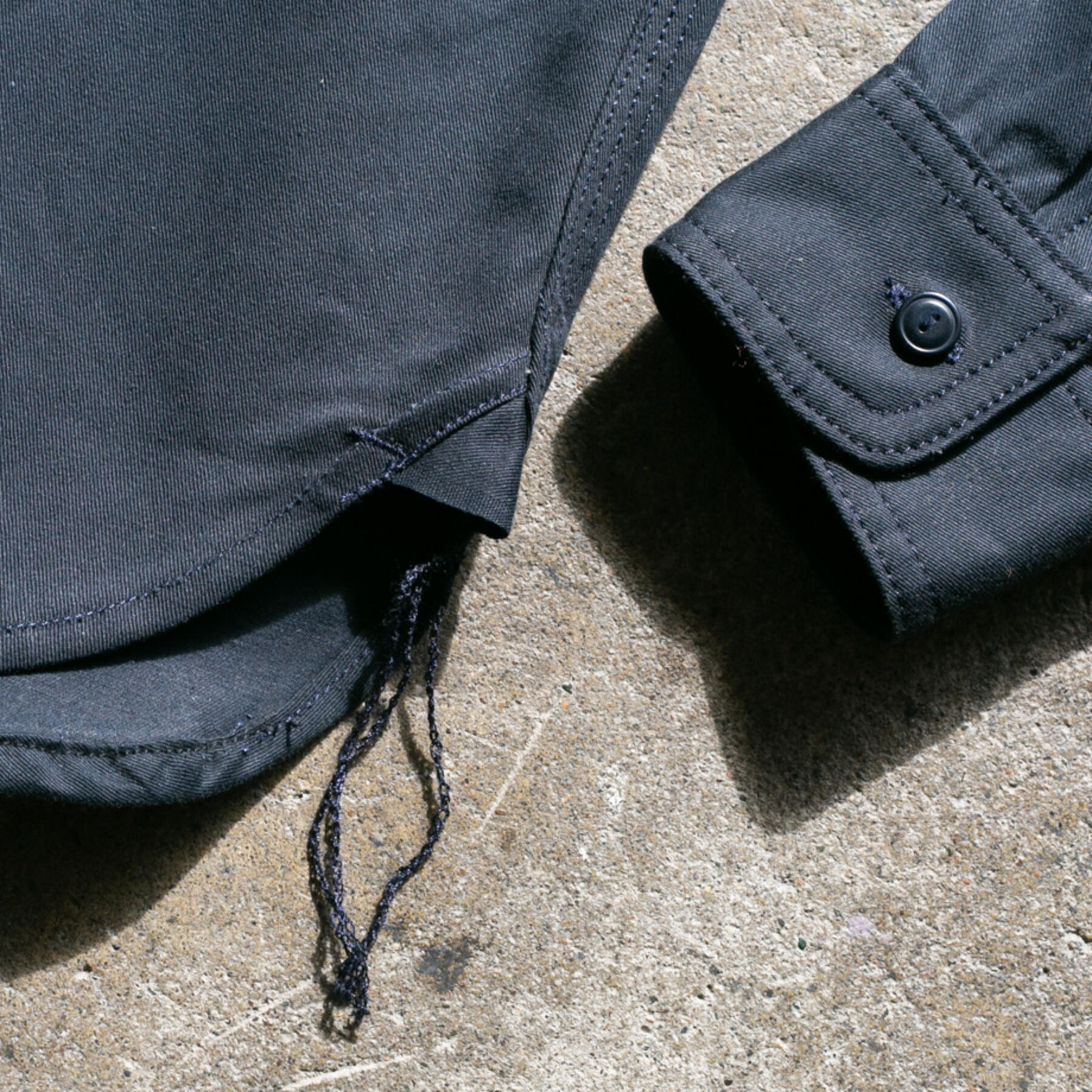 gustin #133 selvedge military twill workshirt - midnight