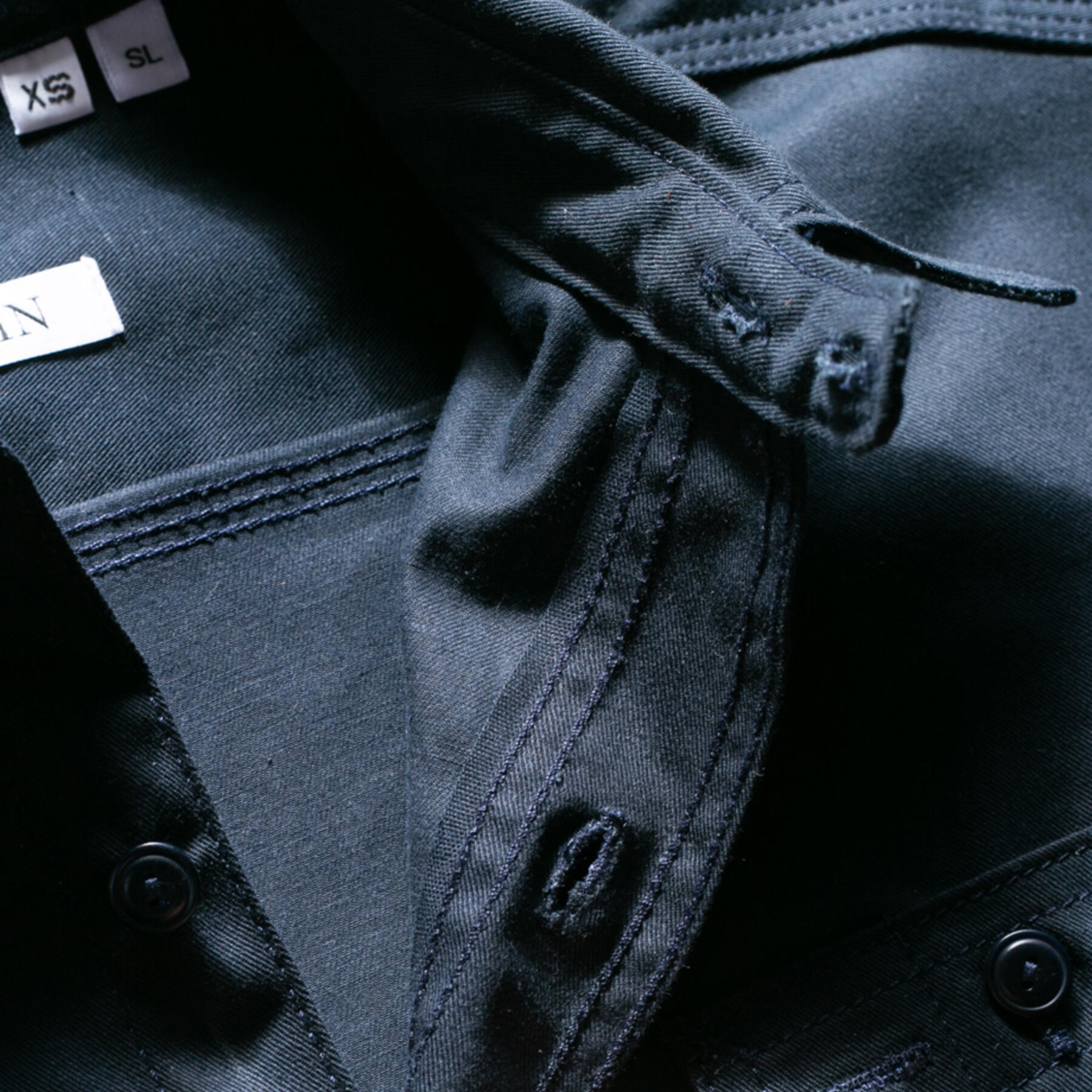 gustin #133 selvedge military twill workshirt - midnight